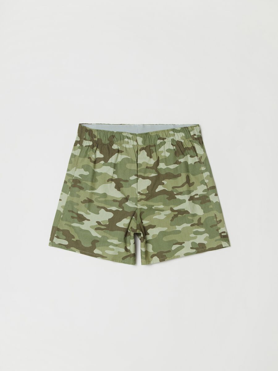 Three-pair pack boxers in cotton canvas Man_1
