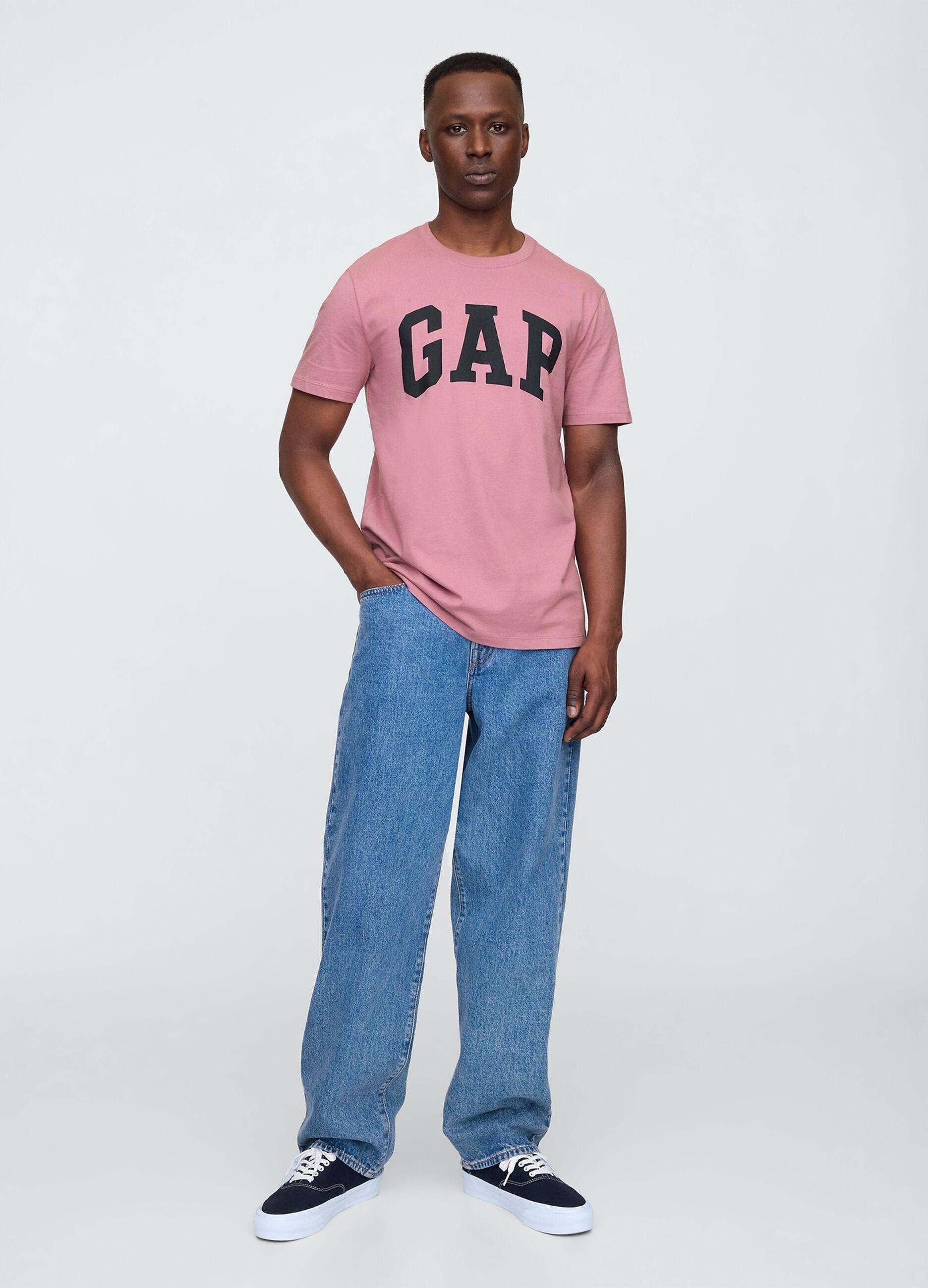 T-shirt rosa in cotone_2