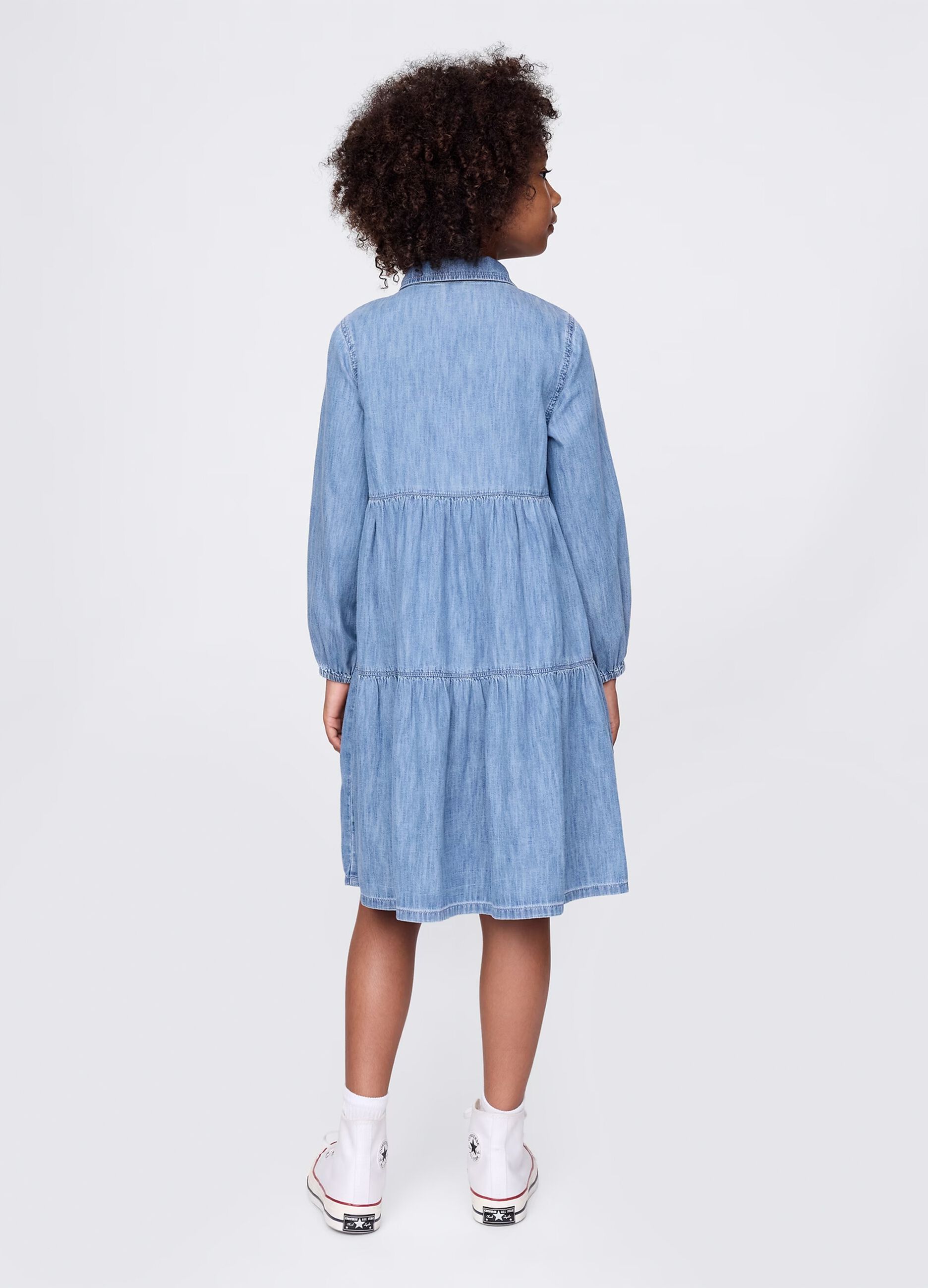 Vestito in denim con balze_2