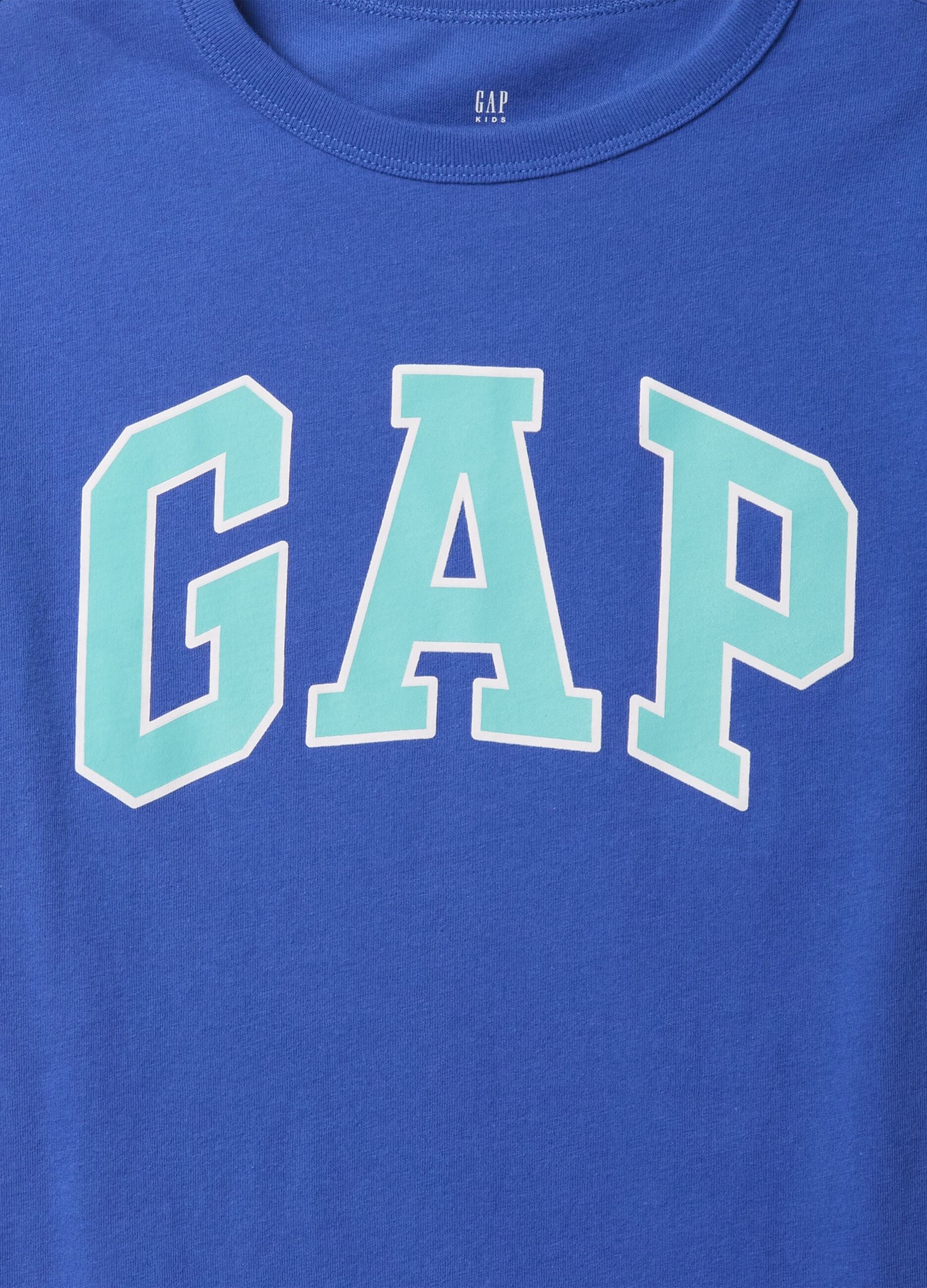 T-shirt blu con logo GAP in cotone_2
