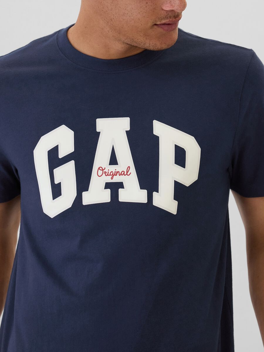 T-shirt blu con logo GAP Man_3