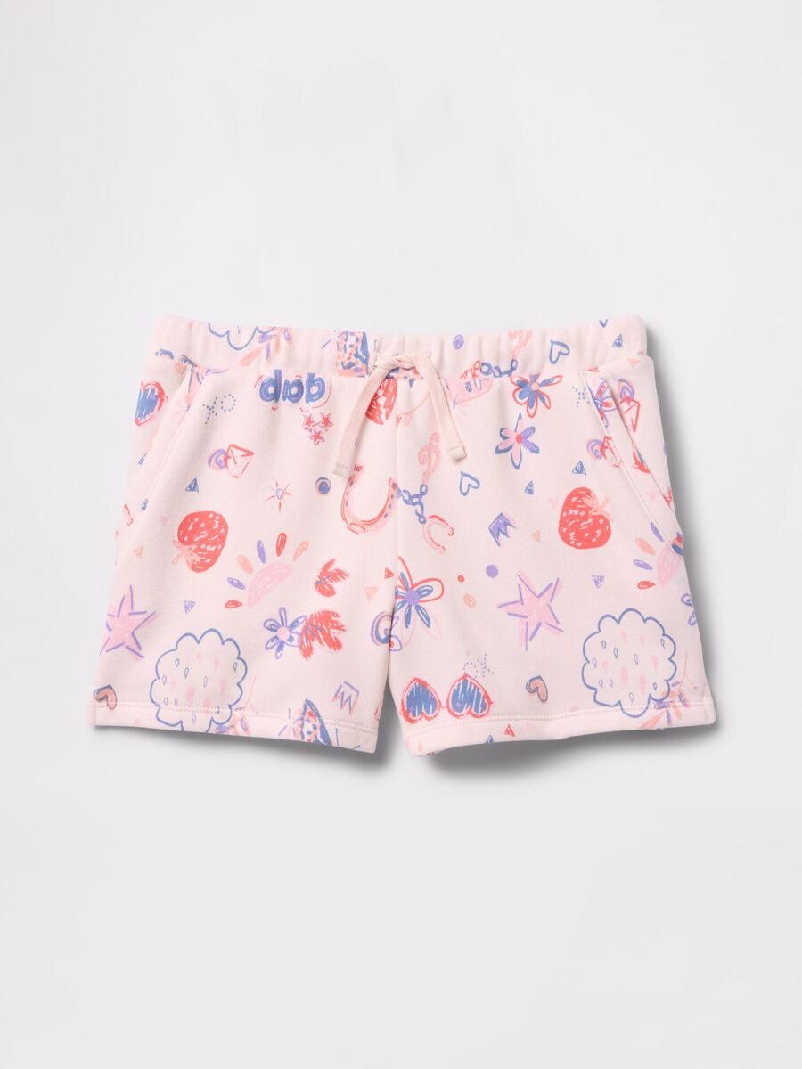 Shorts rosa con stampa Bambina_4
