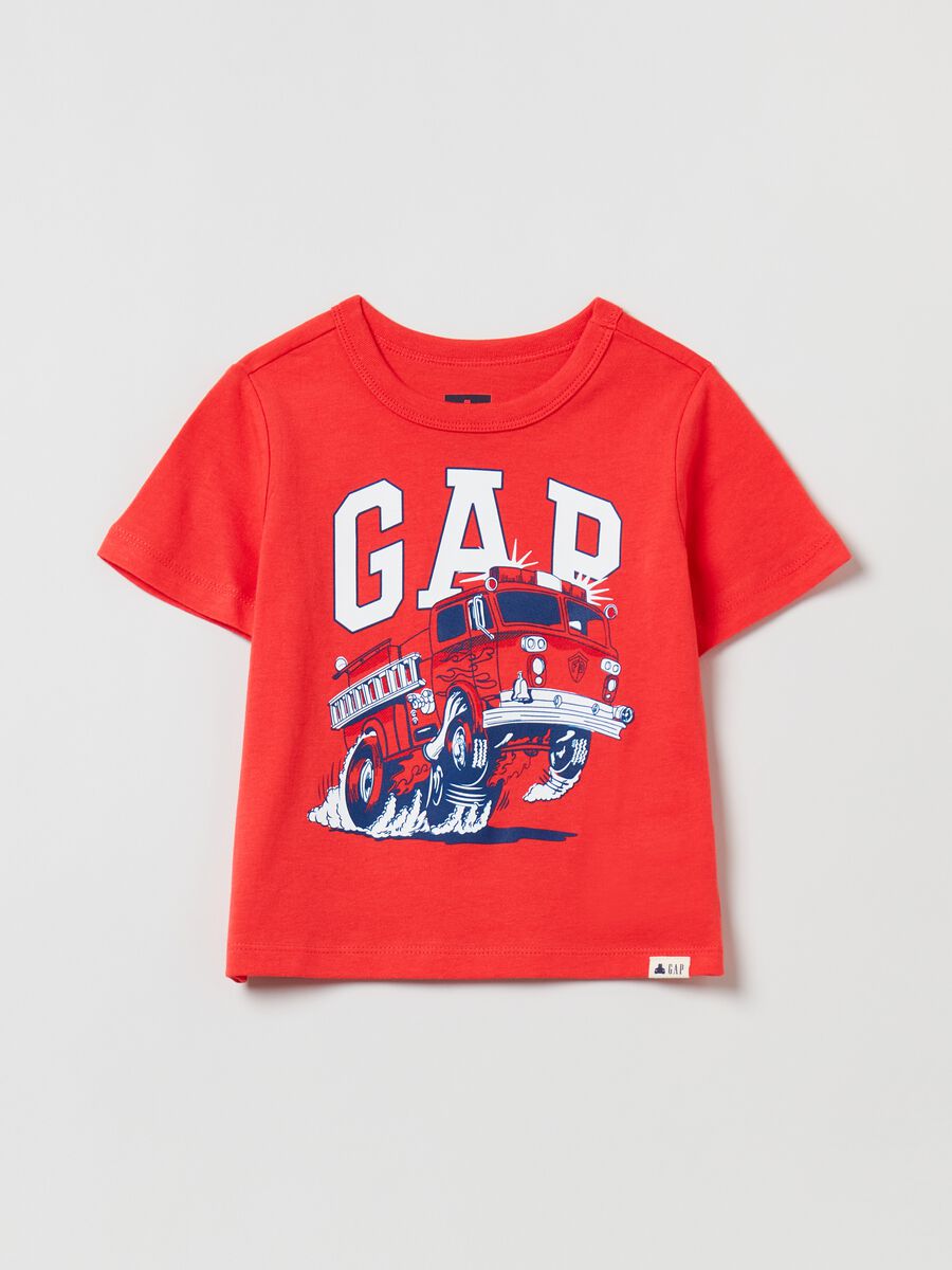 Cotton T-shirt with logo print Toddler Boy_0