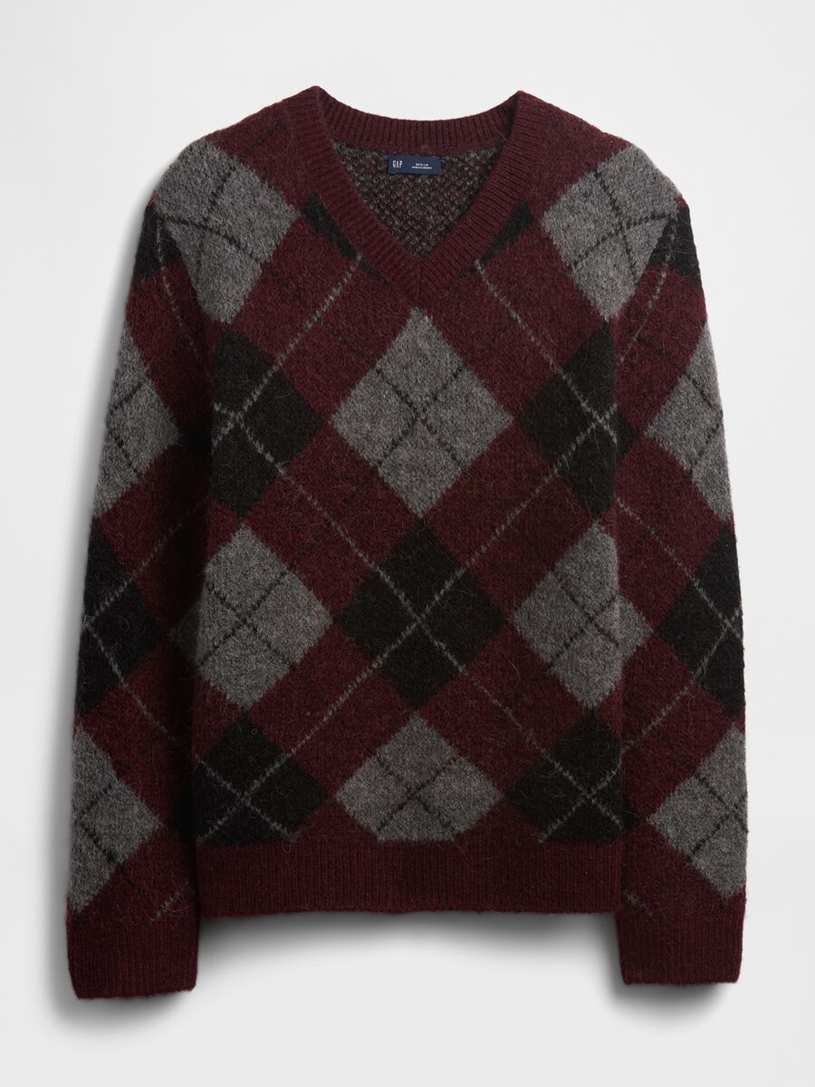Multicolour pullover in stretch fabric with tartan pattern Man_3