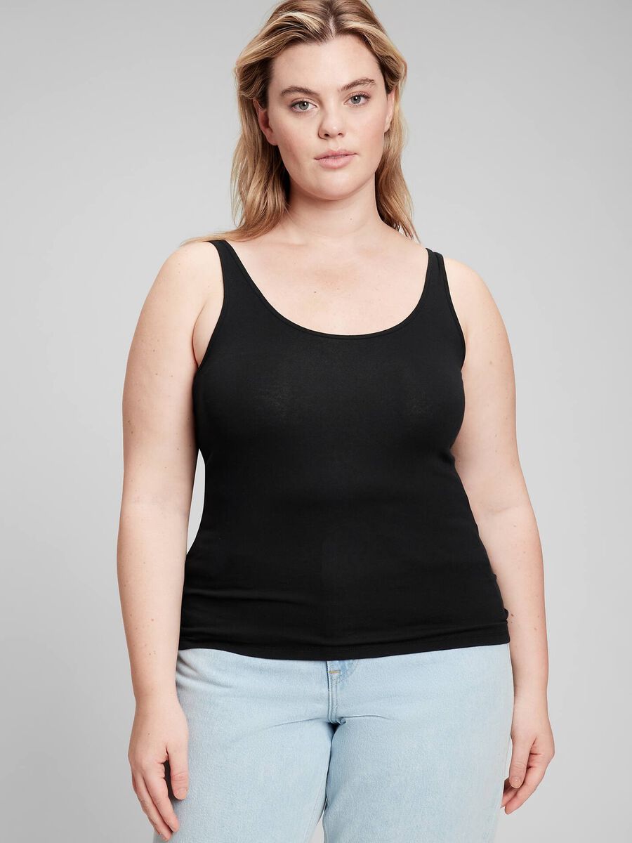 Bipack tank top in cotone stretch Donna_3