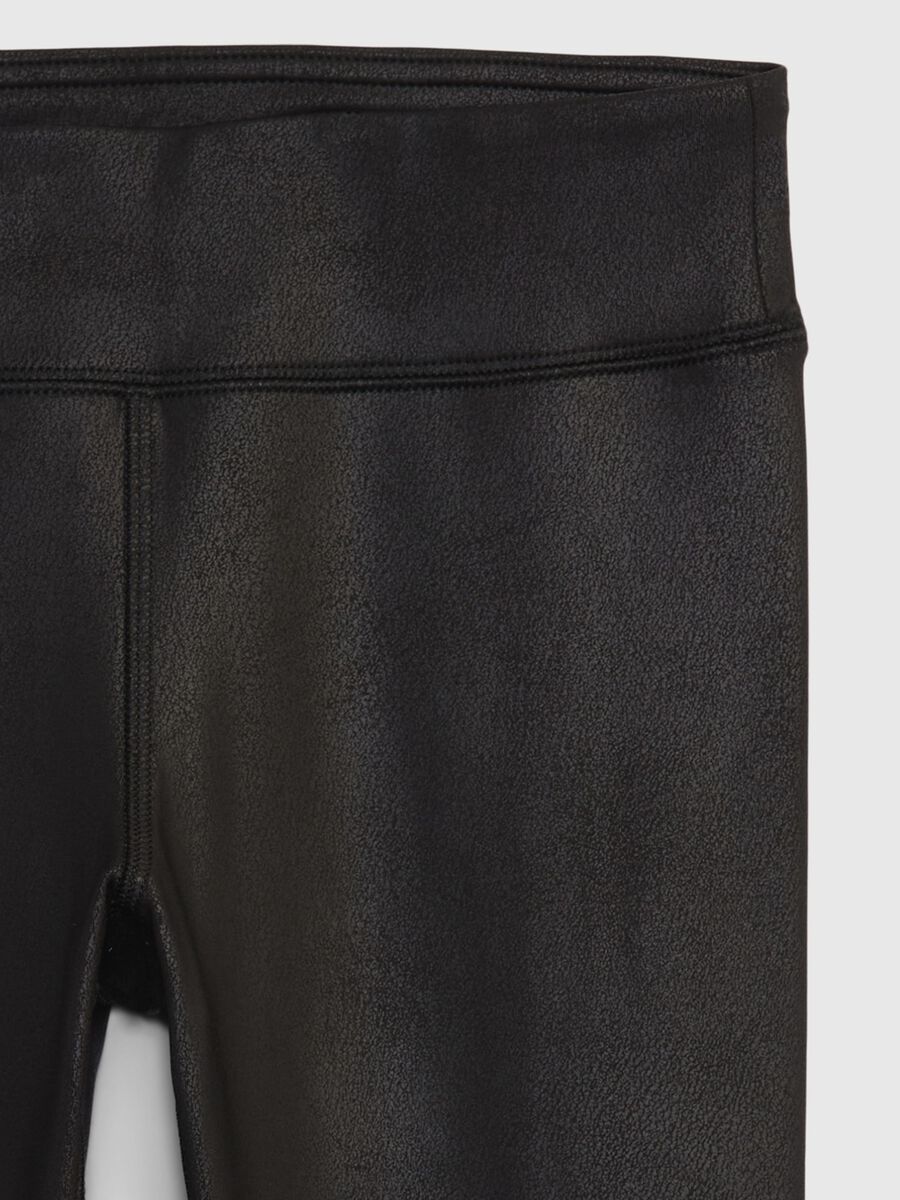 Leggings stretch effetto lucido Bambina_2