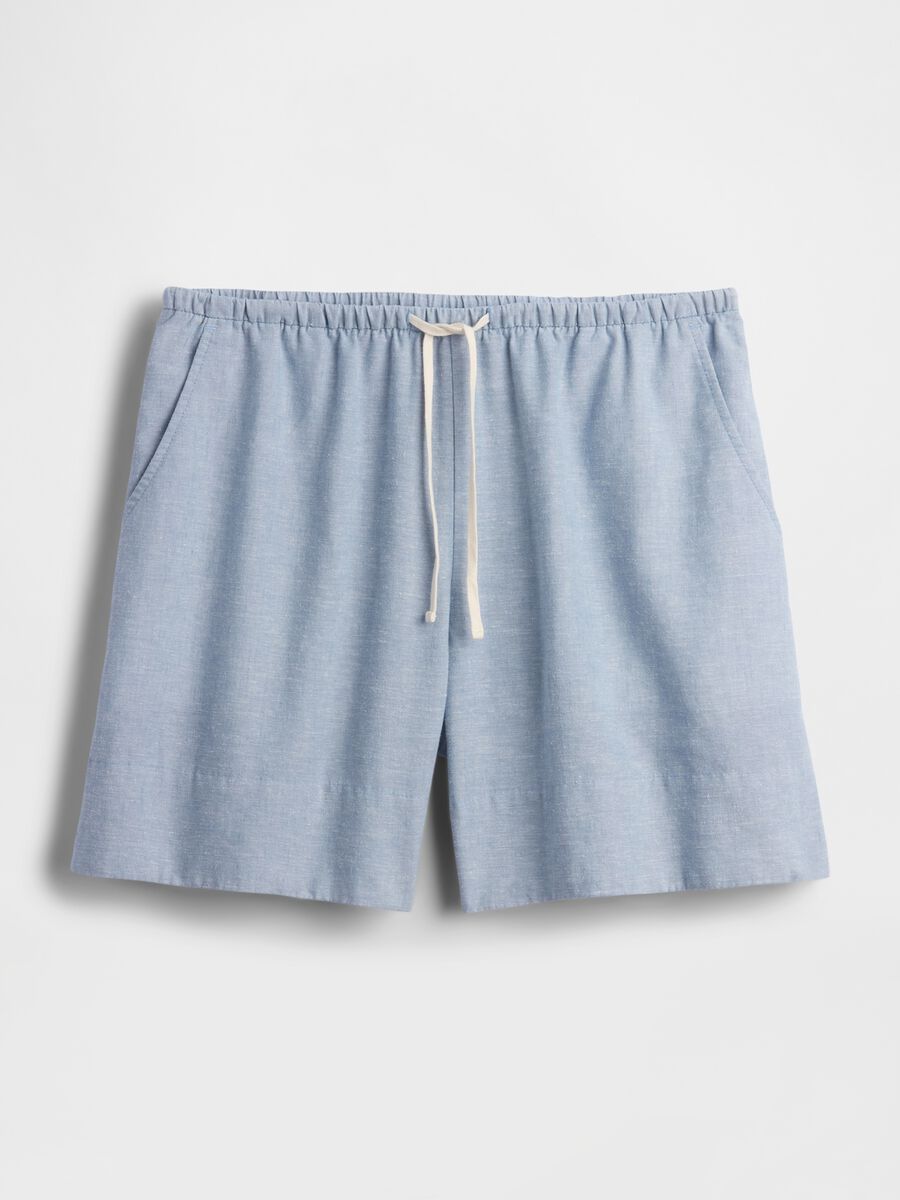 Shorts in misto lino Donna_5