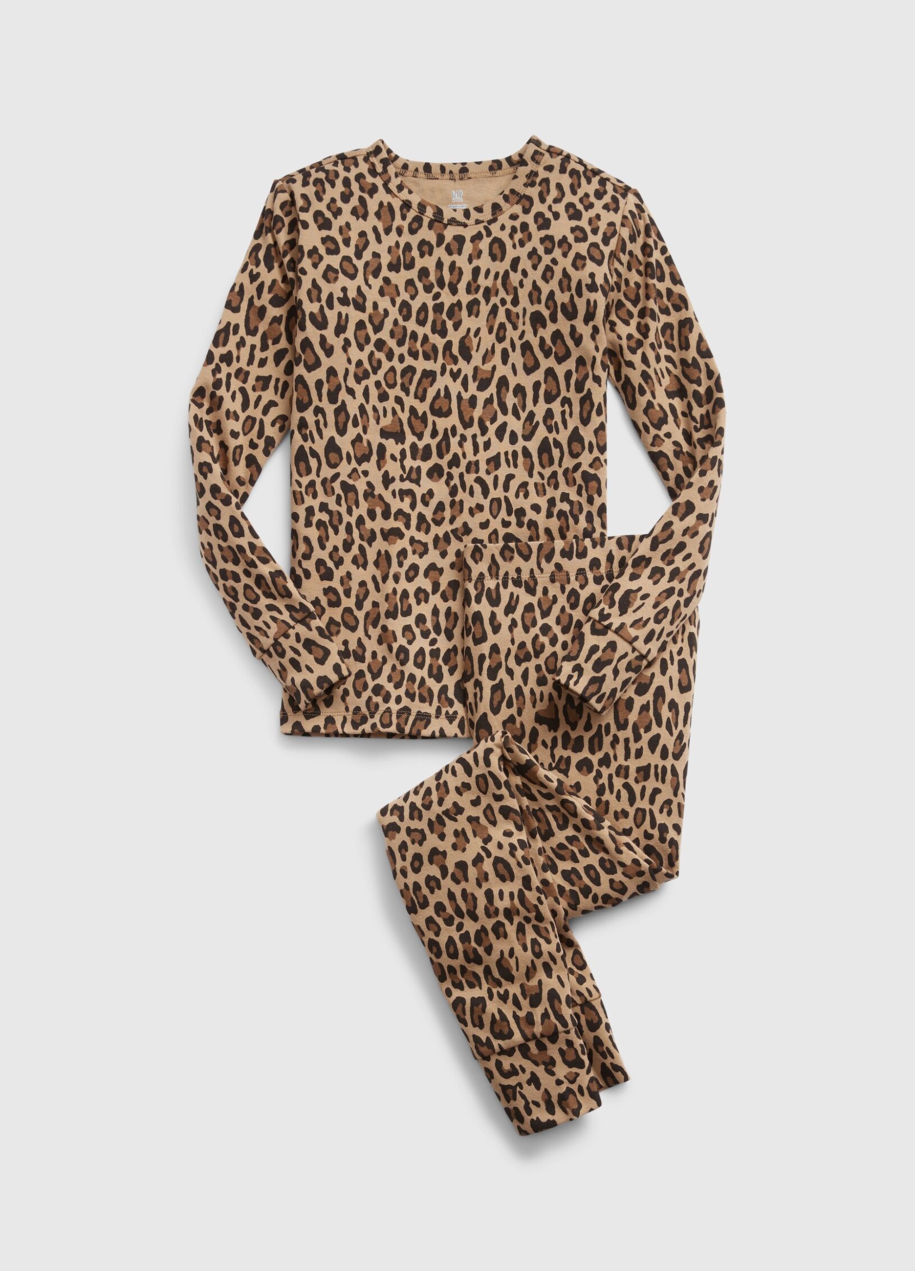 Full-length pyjamas with animal print