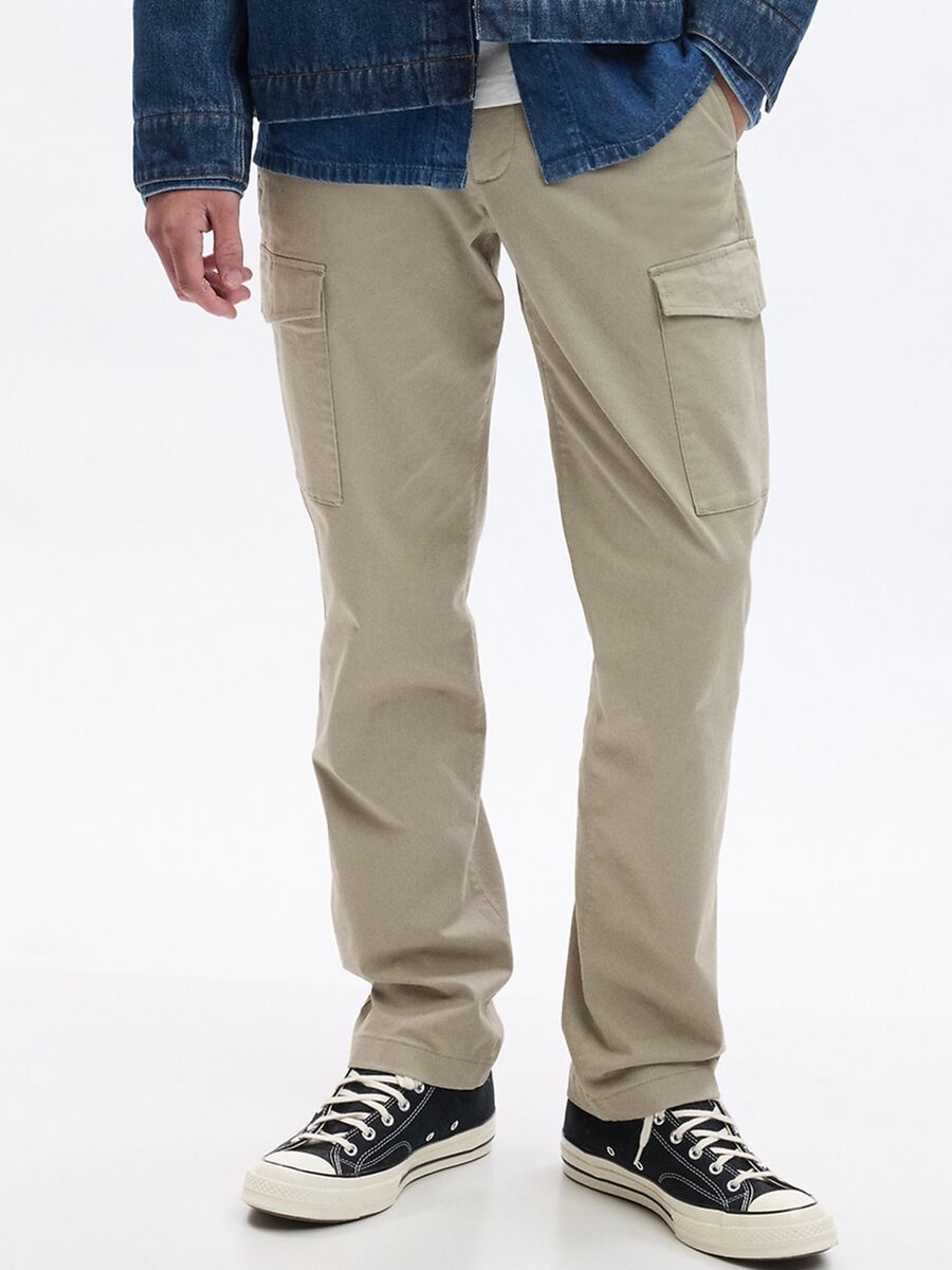 Slim fit cargo trousers Man_1