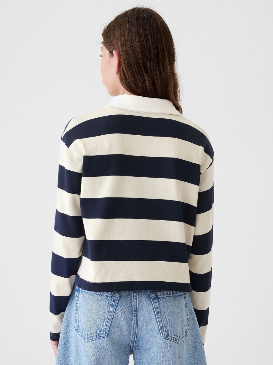 Polo a righe con maniche lunghe Bambina_1