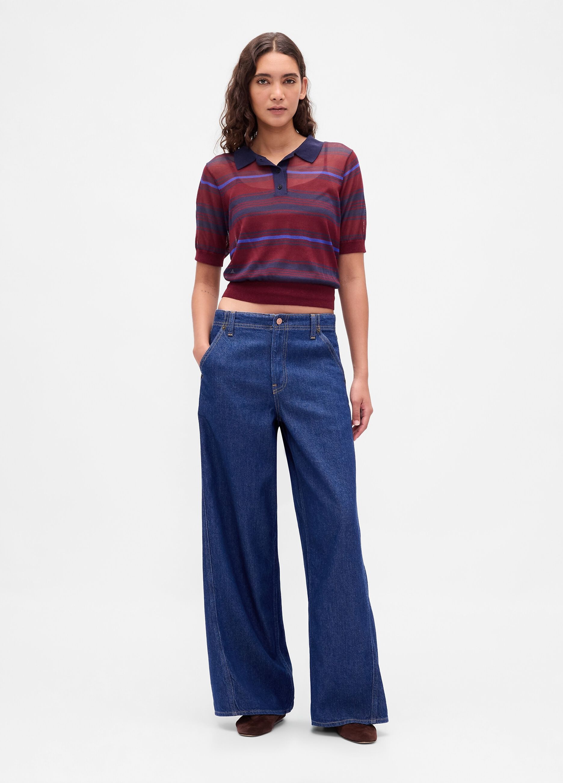 Polo a maniche corte in maglia