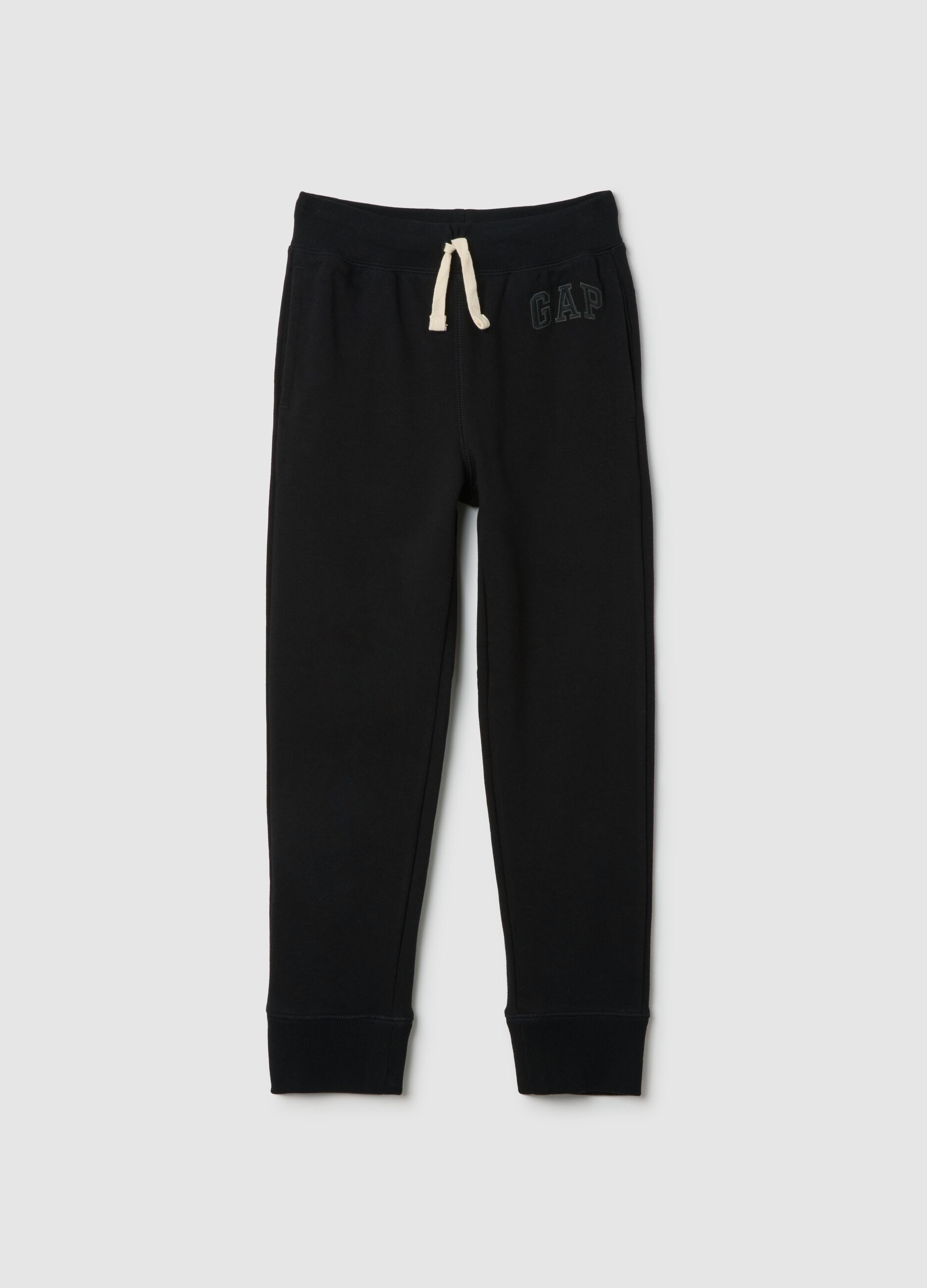 Pantaloni sportivi neri con logo GAP