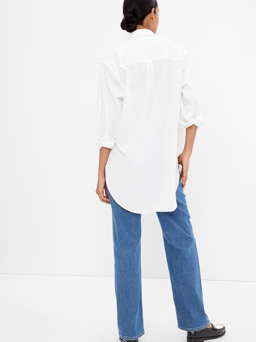 Camicia a tunica in cotone Donna_1