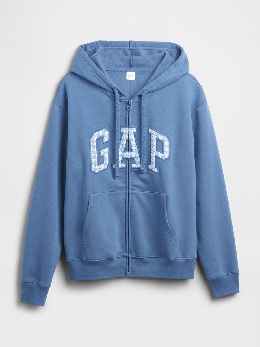 Felpa con cappuccio e logo Donna_4