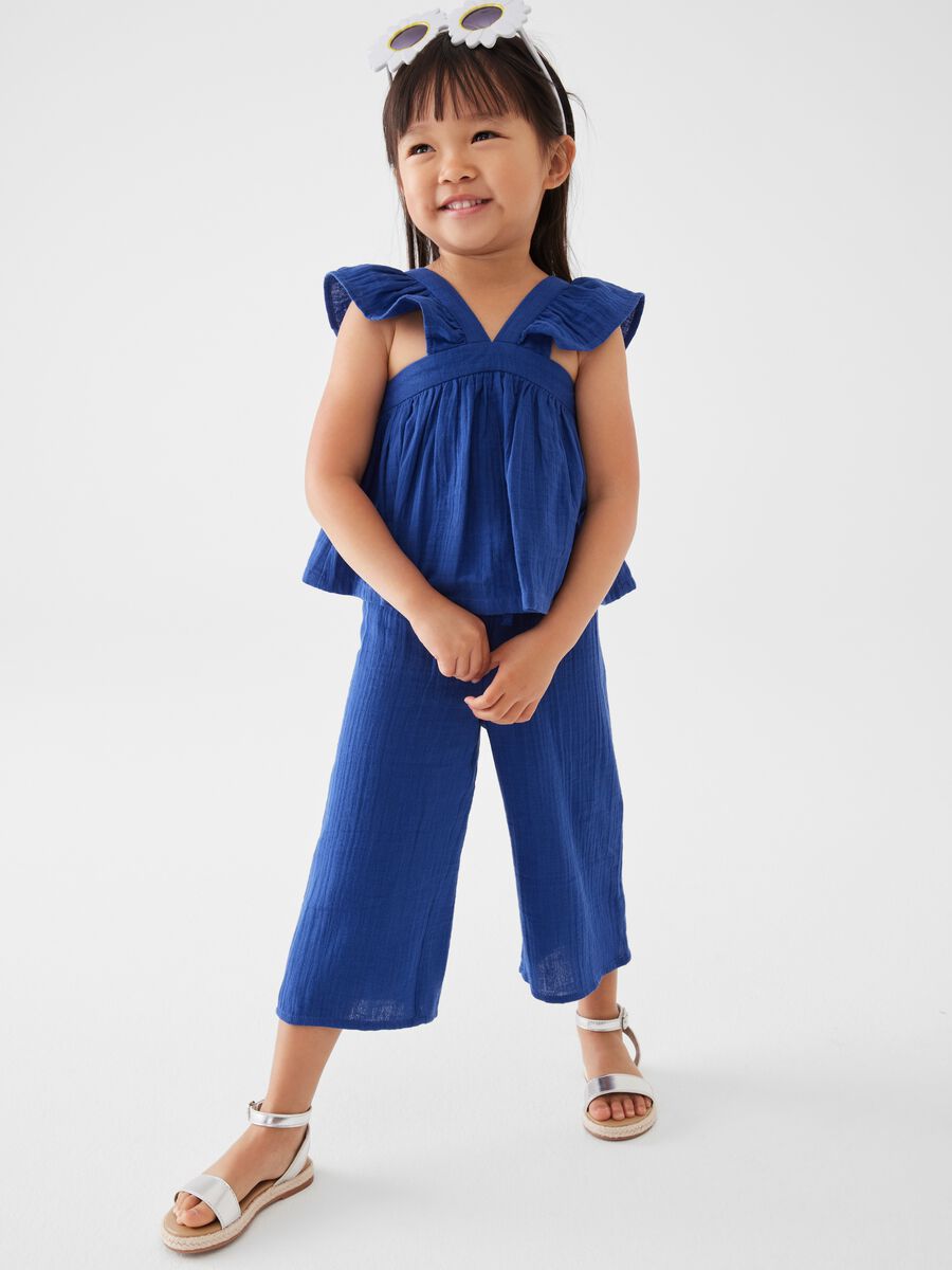 Tank top and trousers set in cotton Baby Girl_0