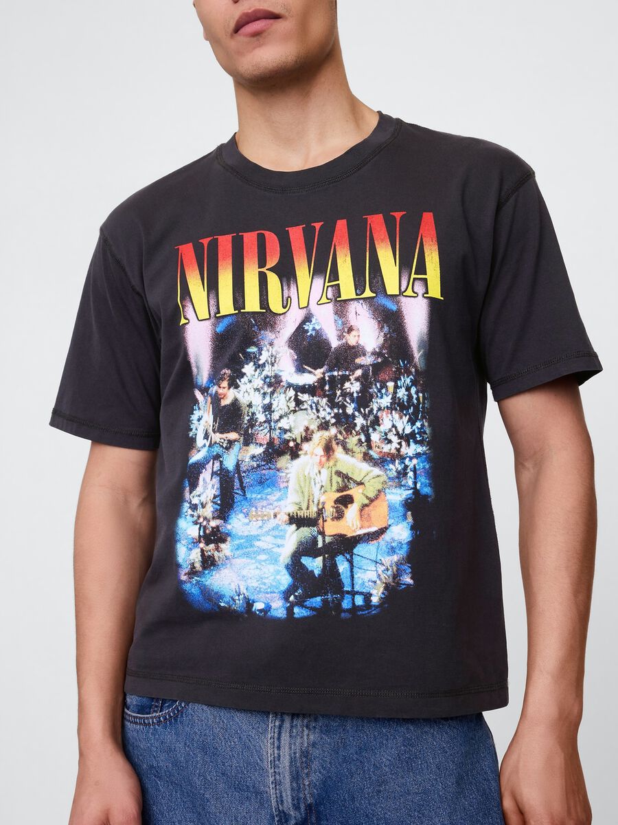 T-shirt in cotone con stampa Man_1