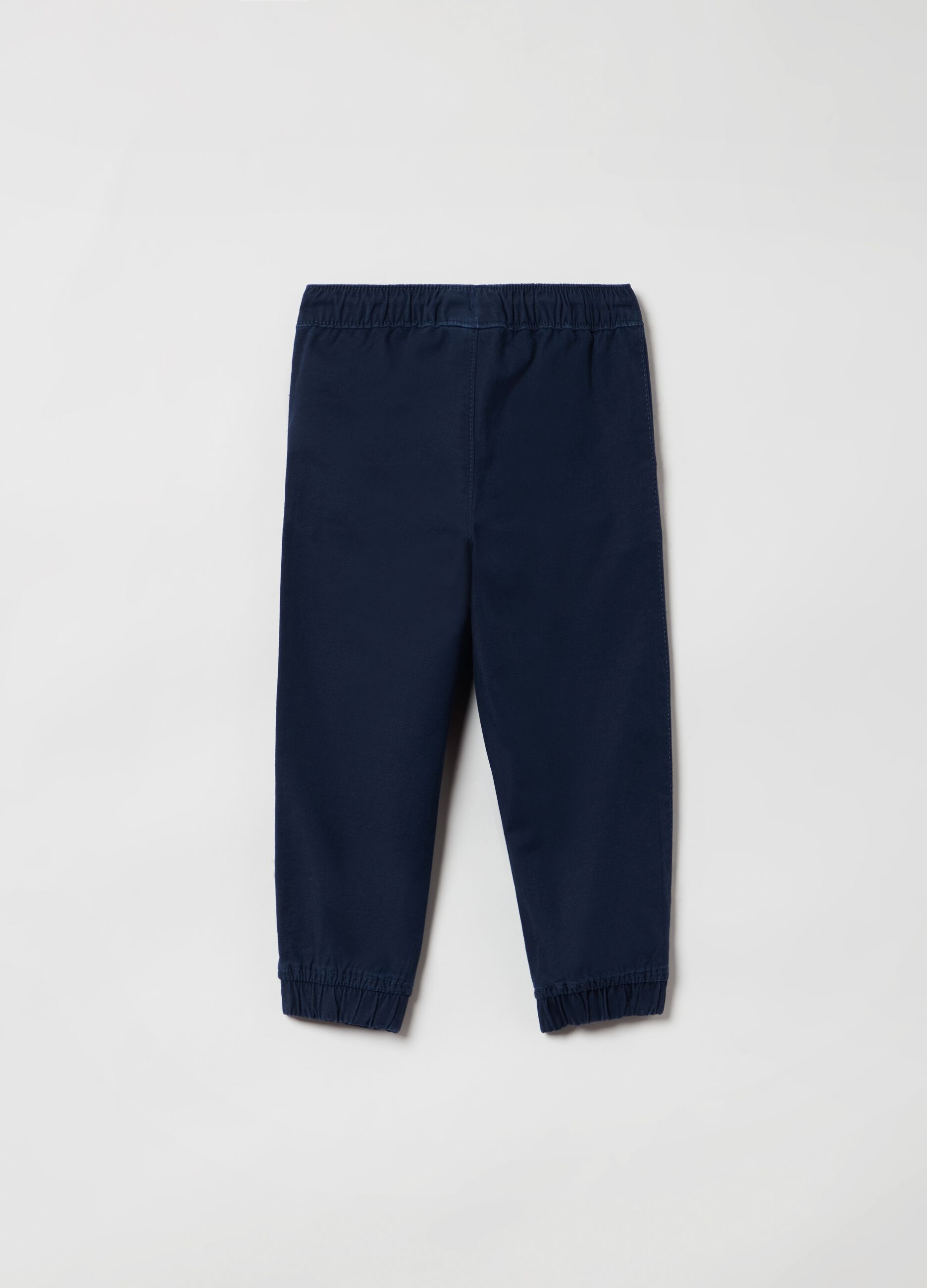 Woven trousers with drawstring_1