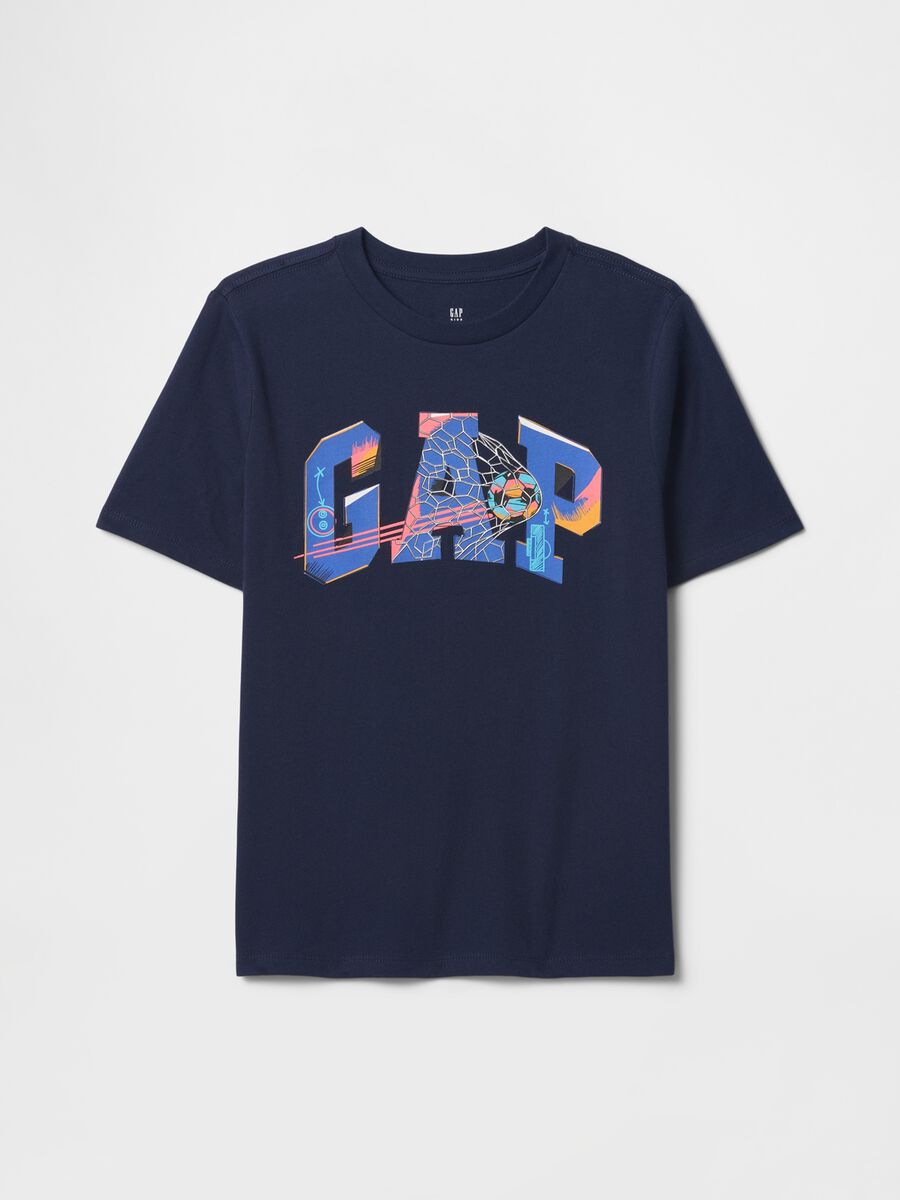 Maglietta blu con grafica colorata GAP Boy_0
