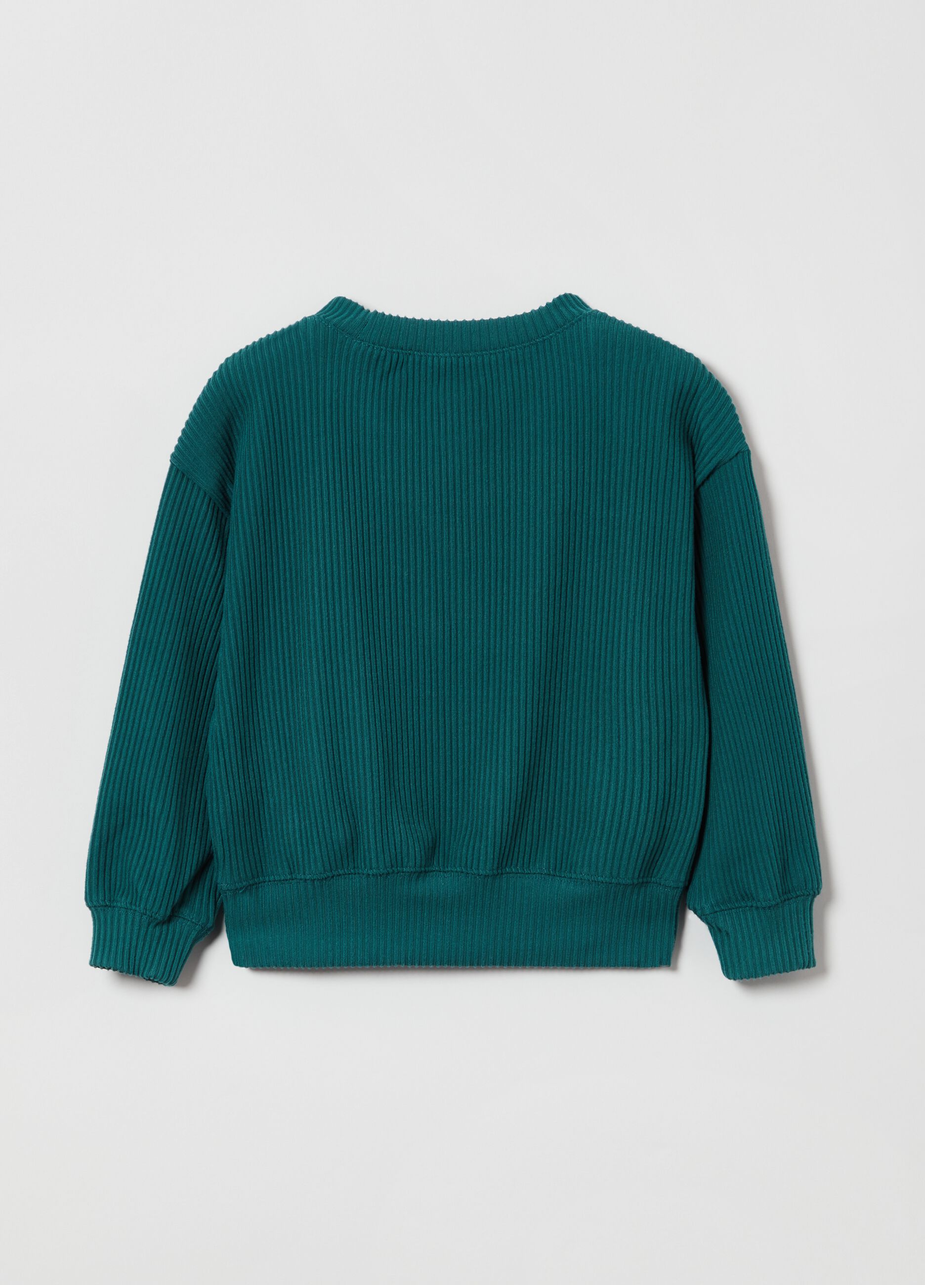 Sweater with flat ribbing and round neck_1