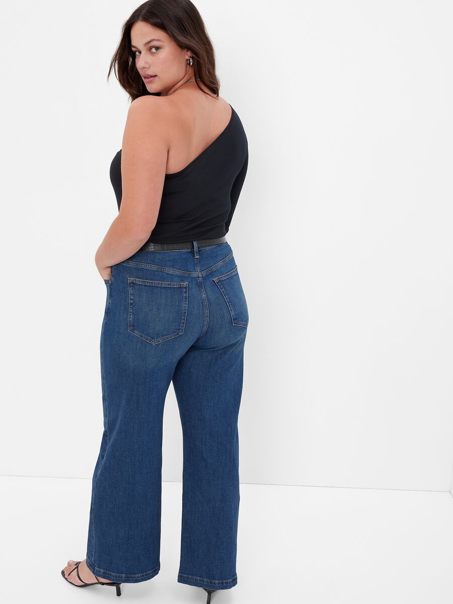 Wide-leg jeans with high waist Woman_4