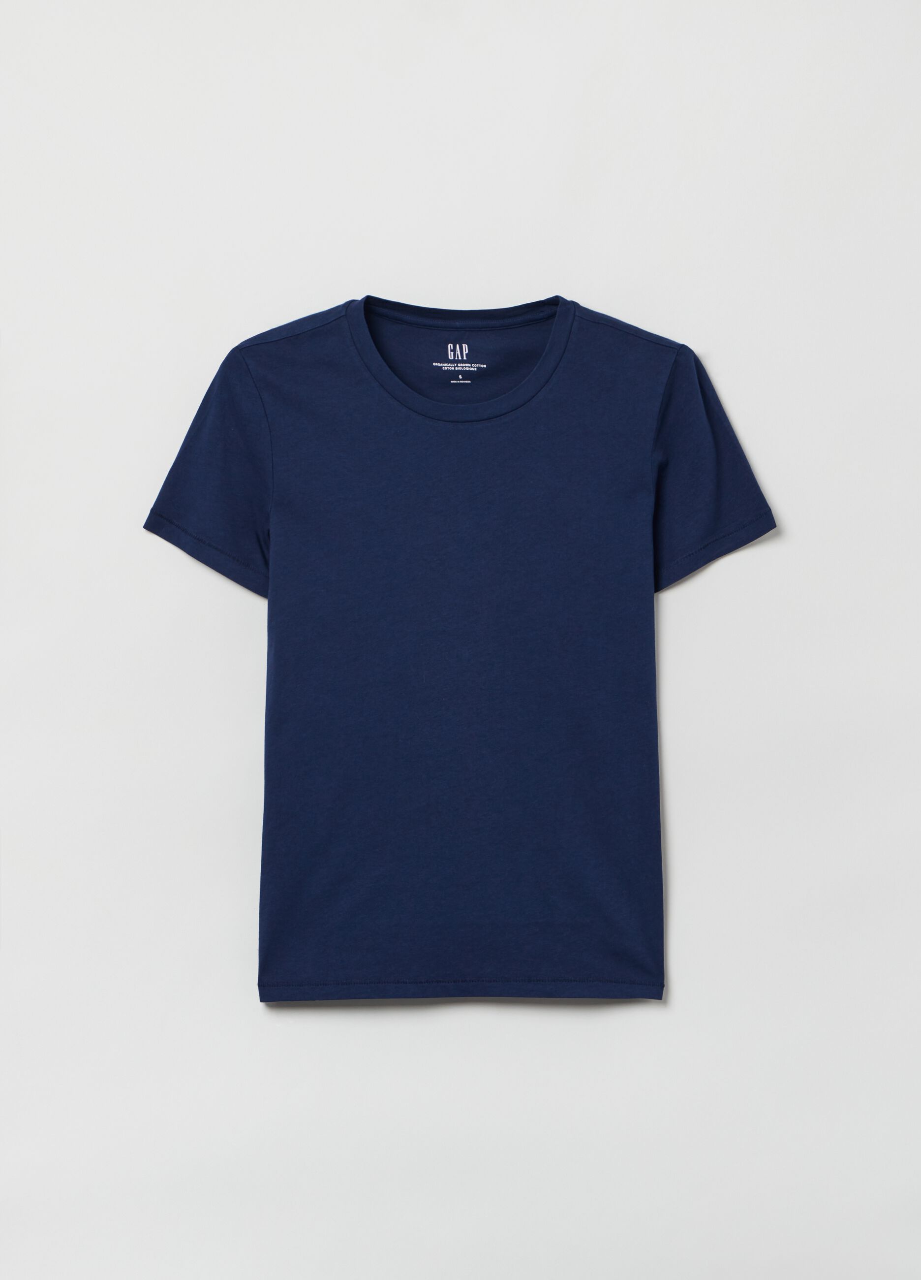 T-shirt girocollo in cotone_1