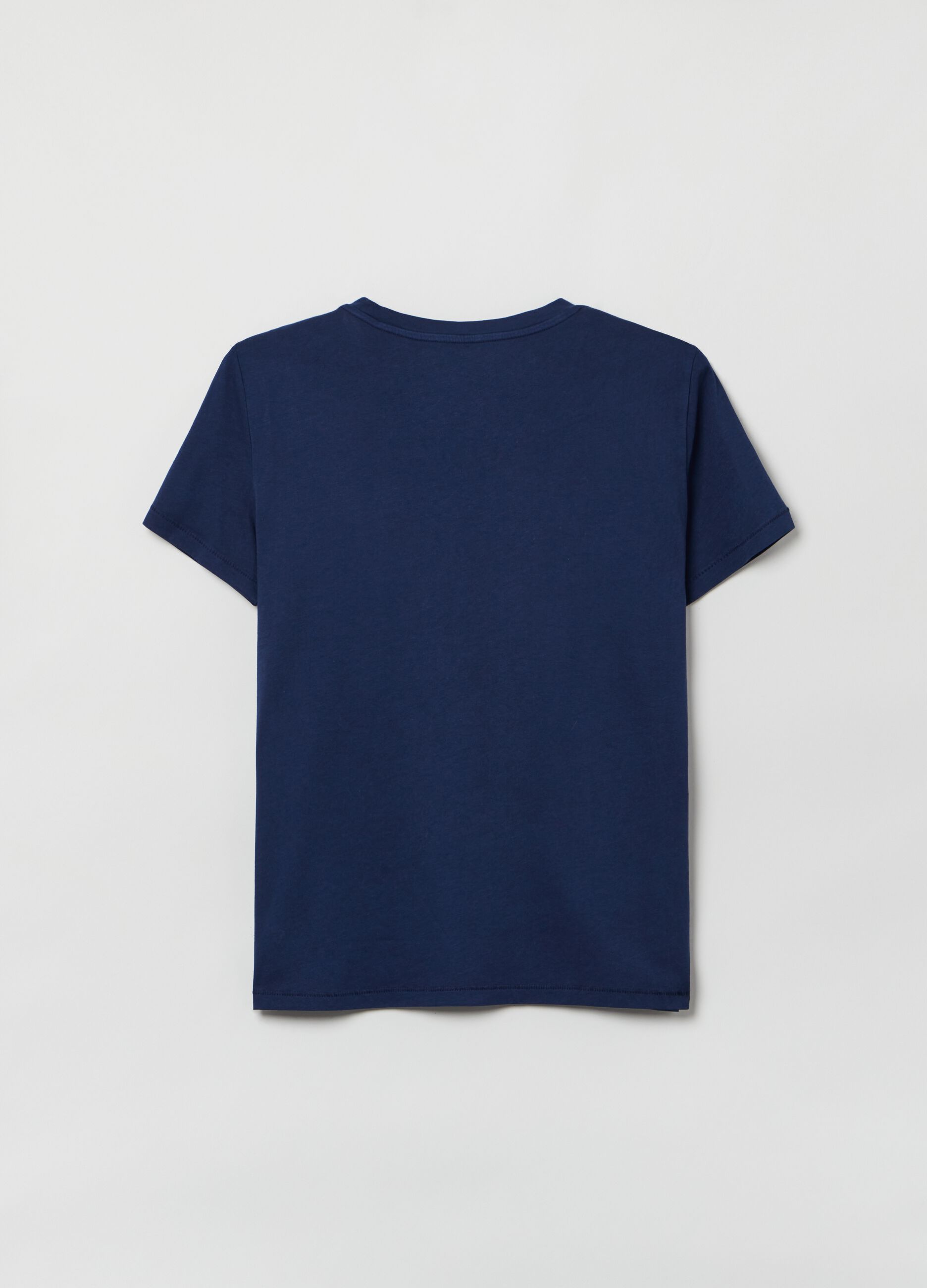 T-shirt girocollo in cotone_2