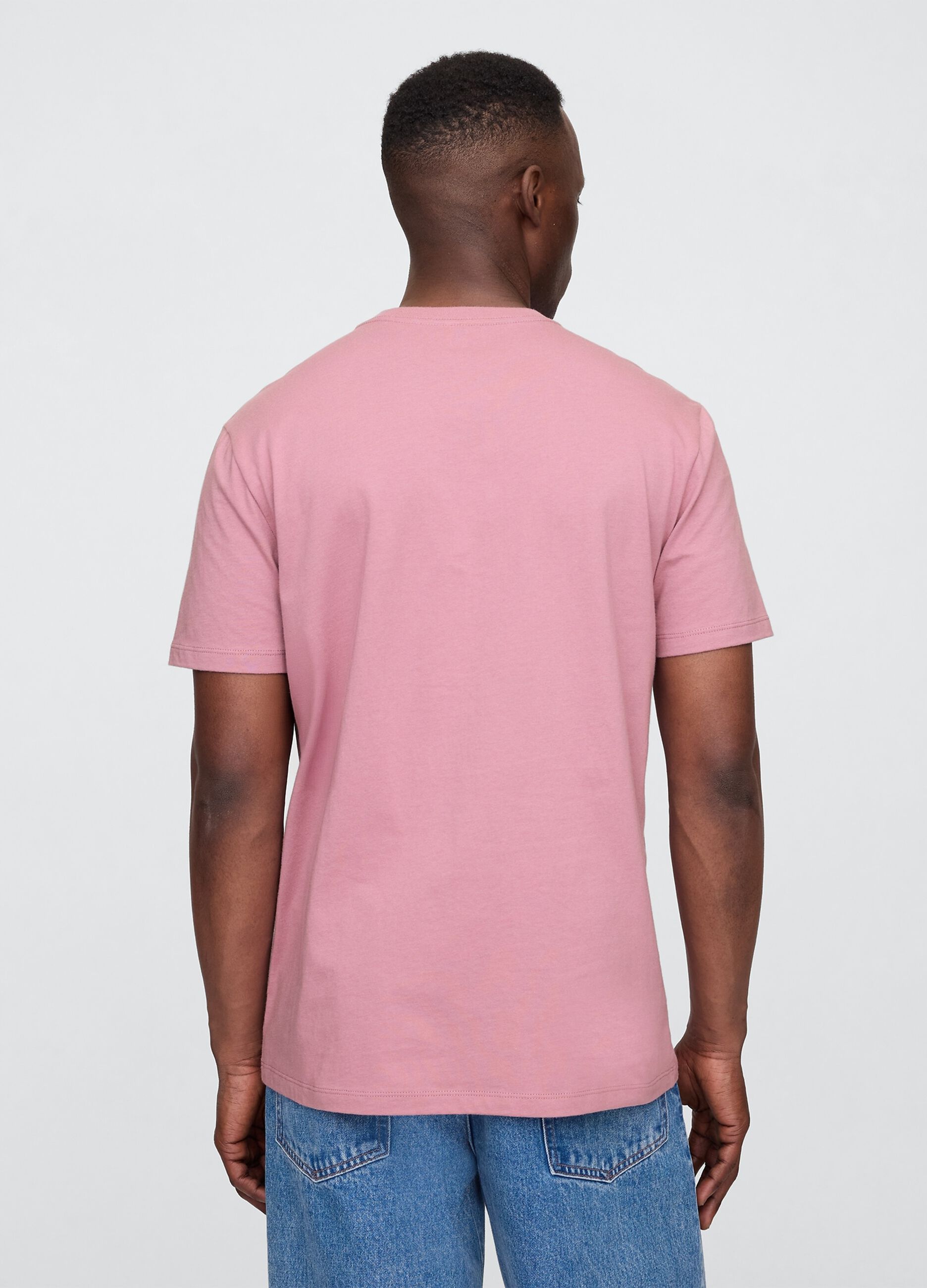T-shirt rosa in cotone_1