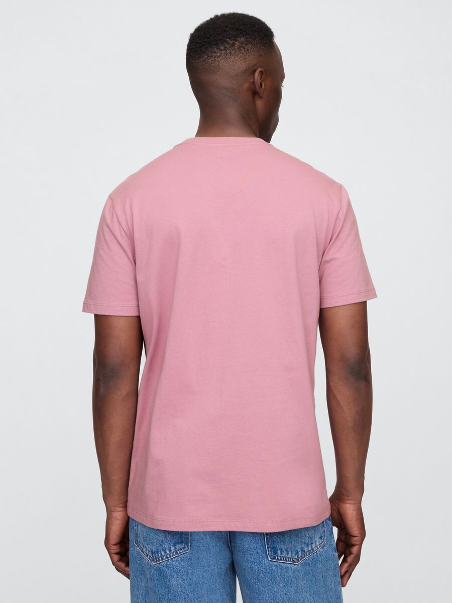 T-shirt rosa in cotone Uomo_1