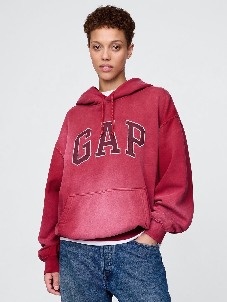 Felpa con cappuccio rossa Gap Unisex_1