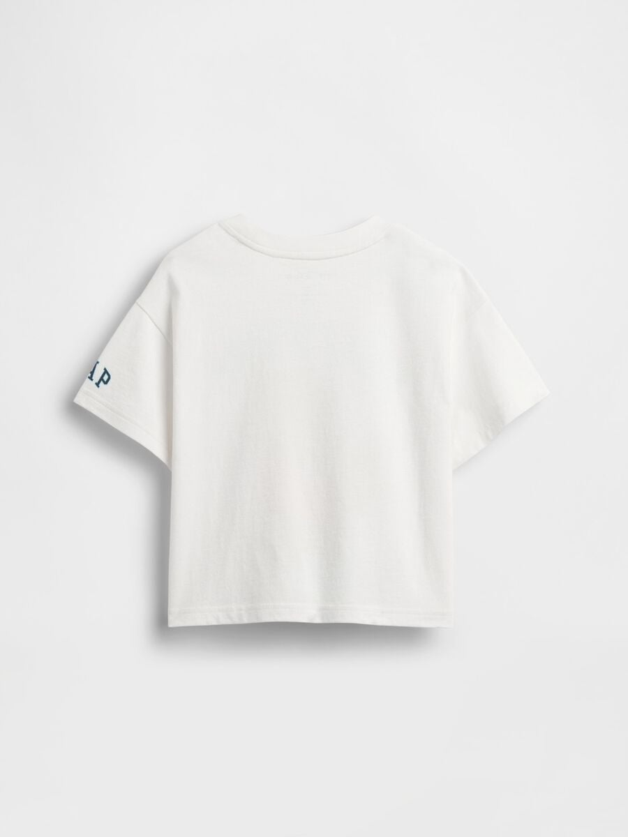 T-shirt Winnie Disney a maniche corte in puro cotone con logo GAP Bimbo_2