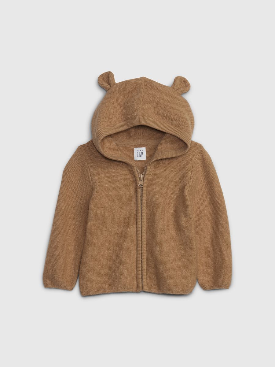 Full-zip sweatshirt with hood Newborn Boy_0