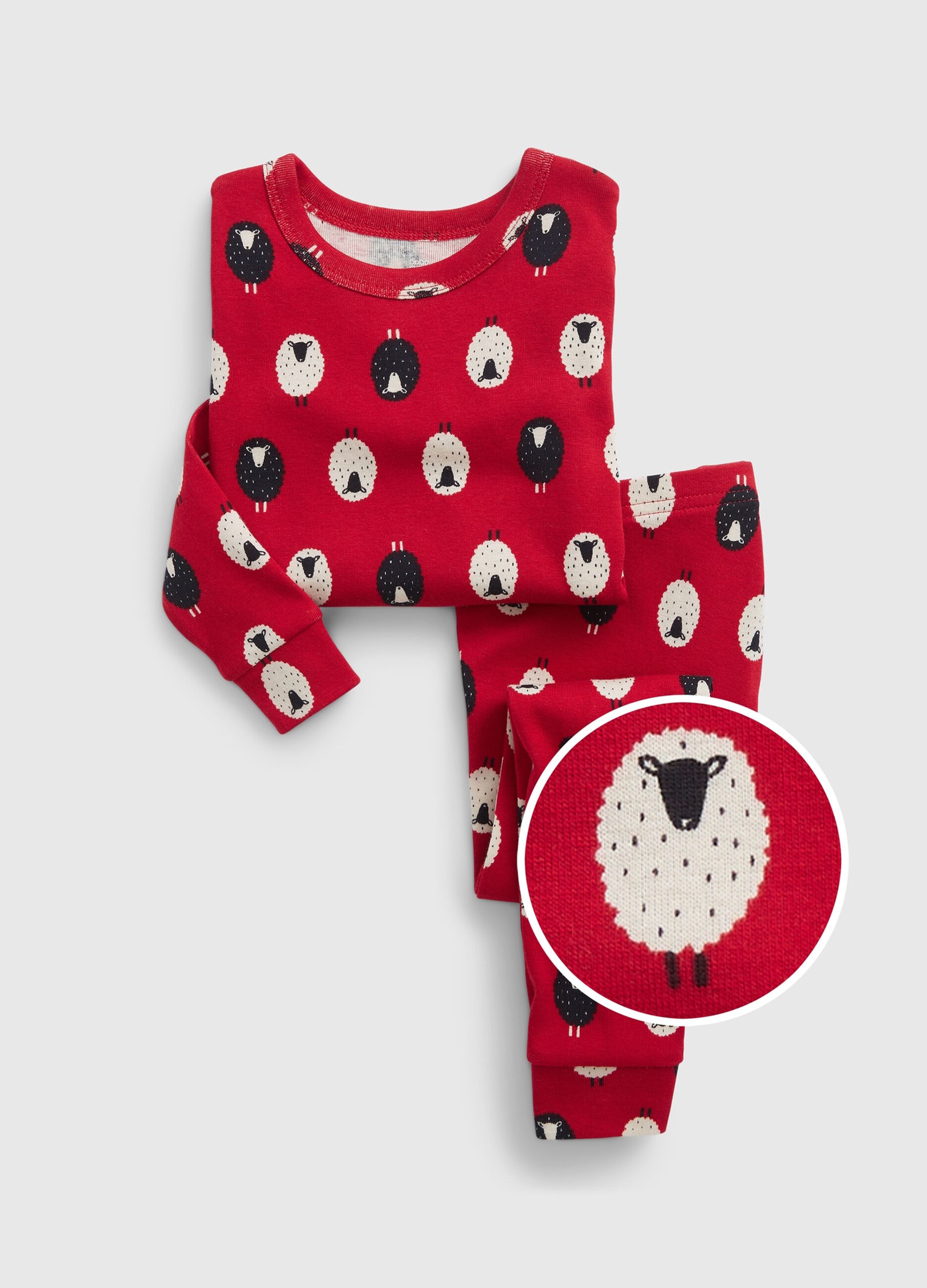 Full-length pyjamas with sheep print