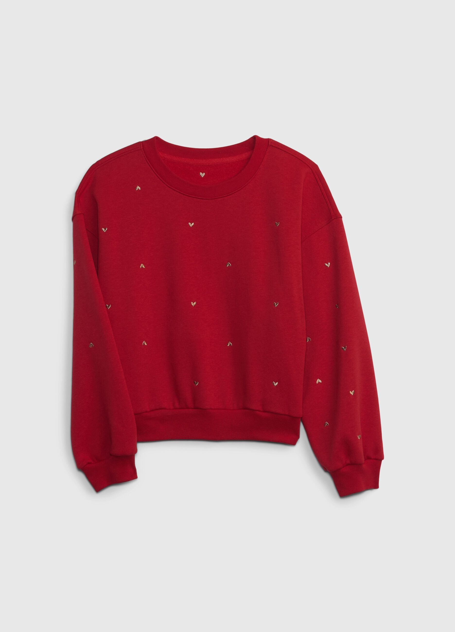 Sweatshirt with round neck and pattern