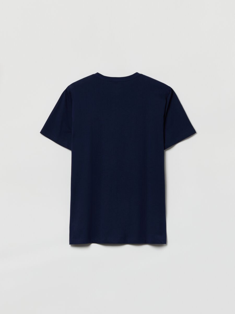 T-shirt in cotone con ricamo logo Uomo_1