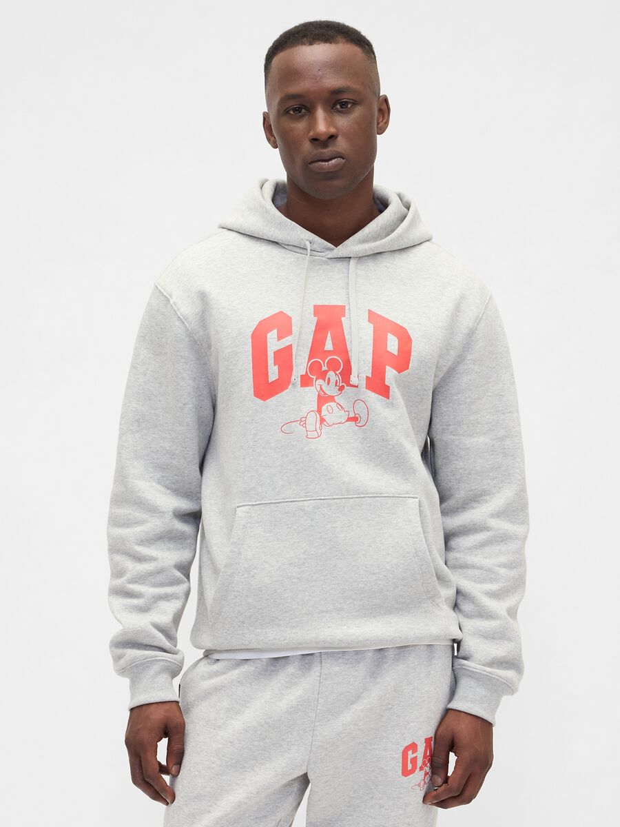 Grey Hoodie Sweatshirt Man_0