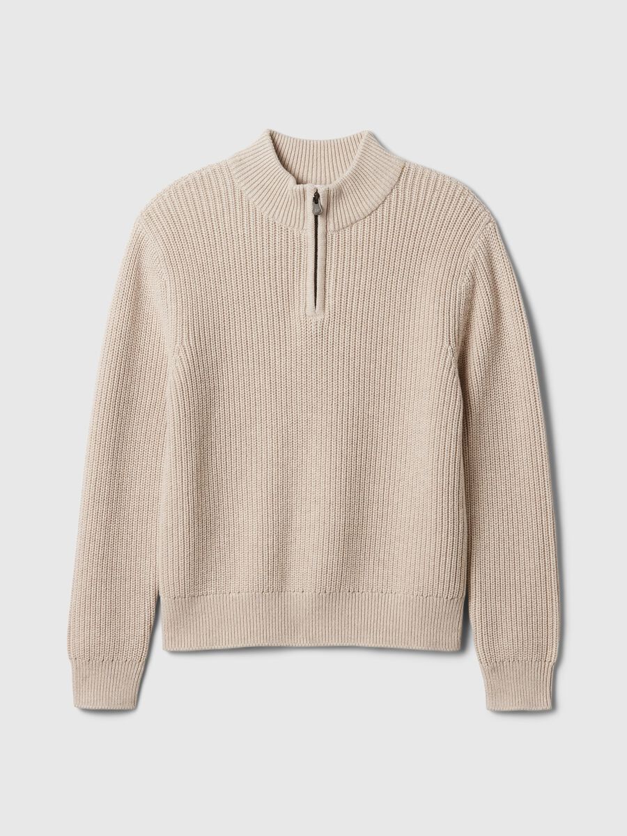 Pullover mock neck con mezza zip Bambino_3