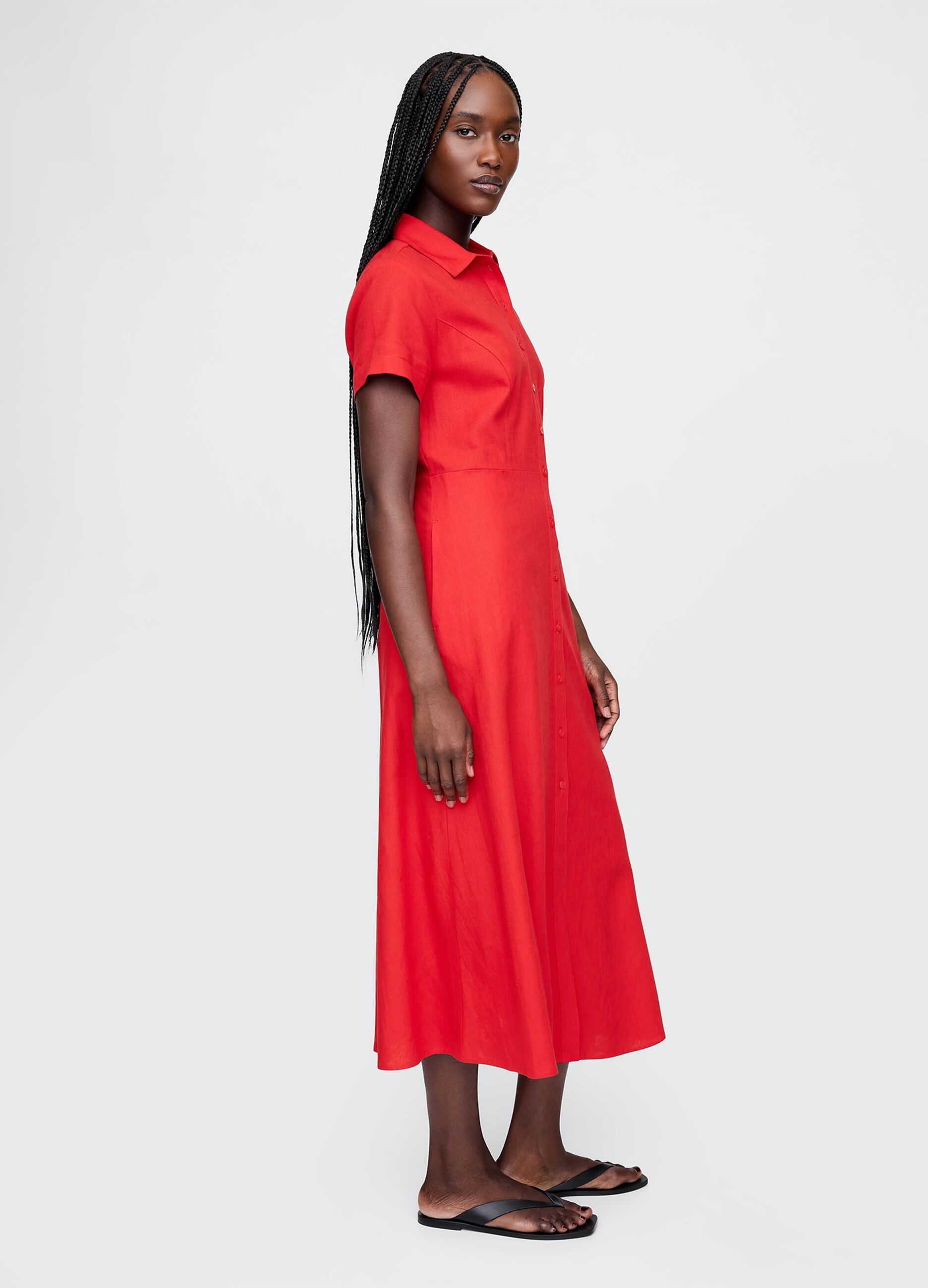Abito rosso lungo Gap_1