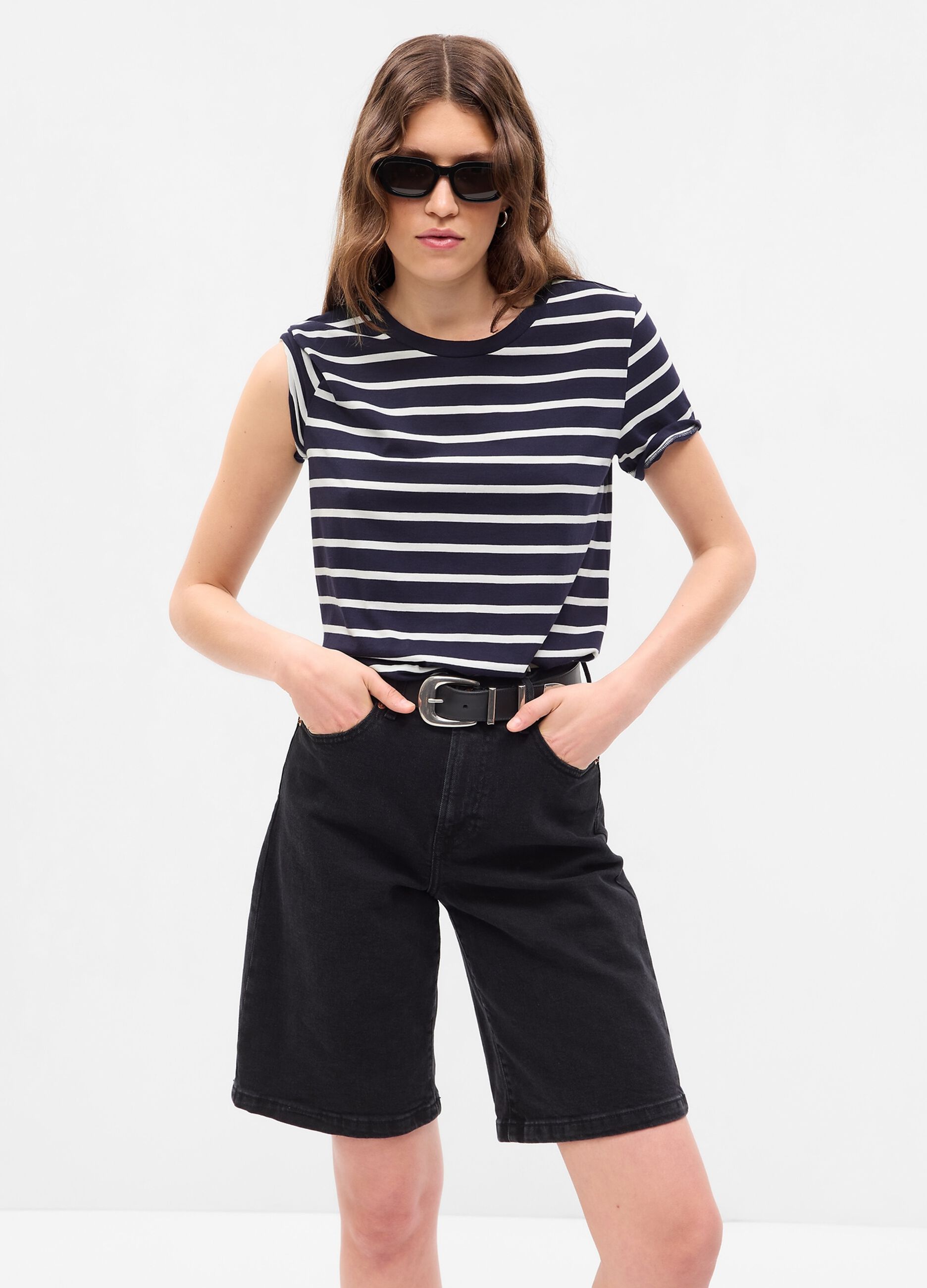 Organic cotton T-shirt with stripes