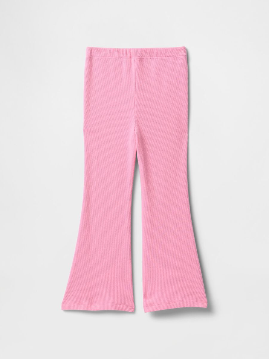 Pantaloni flare rosa per bambina Baby Girl_1