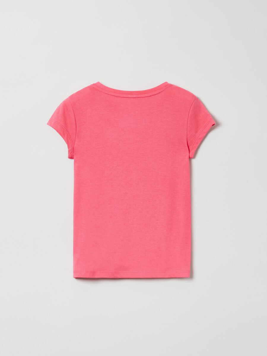Cotton T-shirt with logo print Girl_1