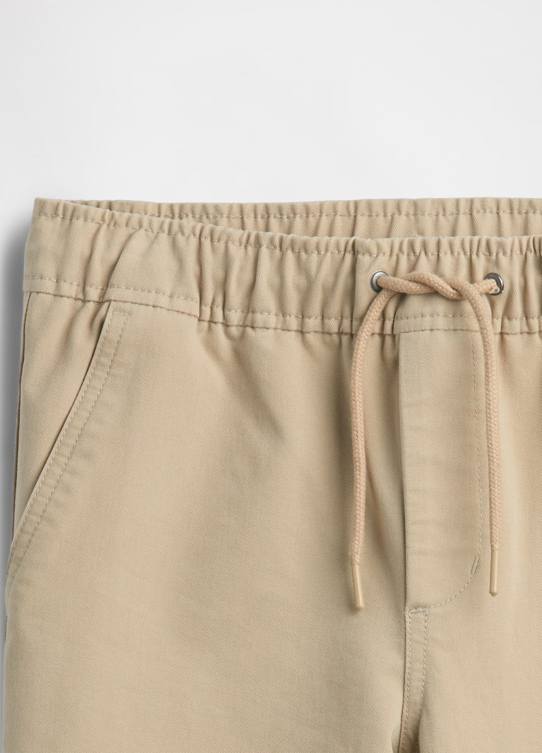 Pantaloni beige regular elasticizzati_4