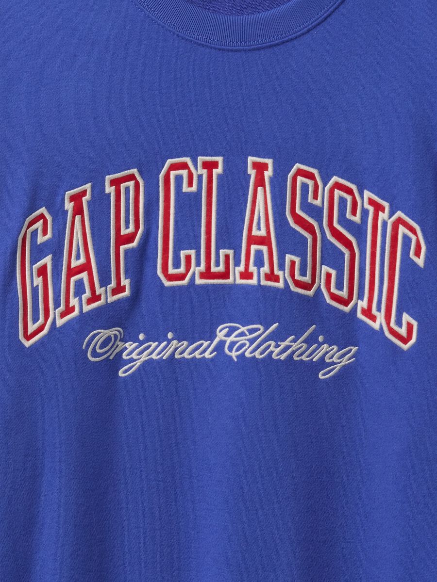Felpa blu Gap Classic con stampa Uomo_5