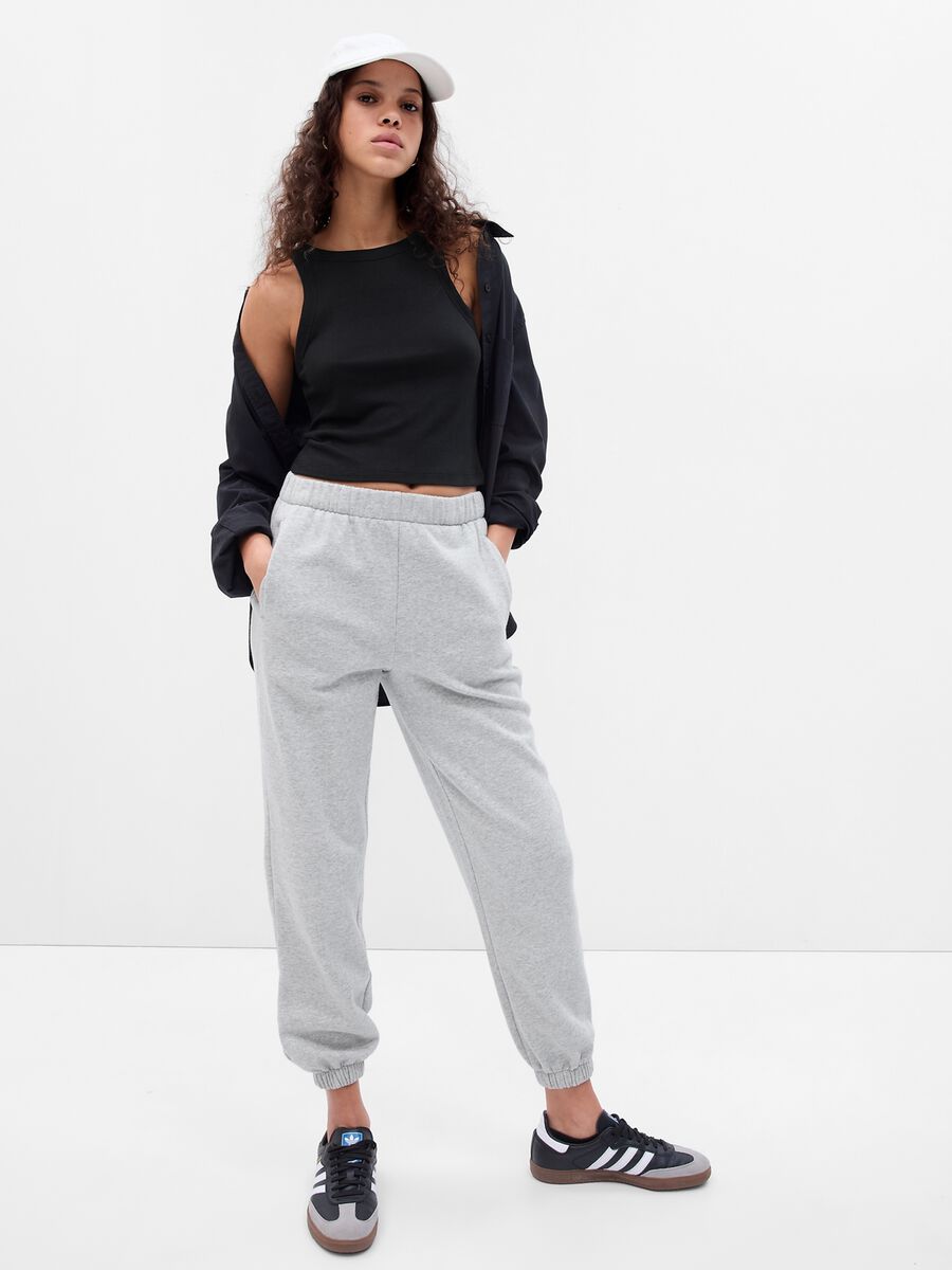 Joggers in felpa a vita alta Donna_0