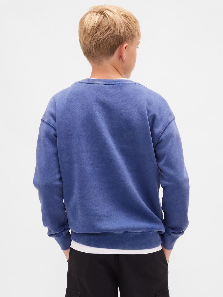 Felpa blu in cotone per bambino Bambino_1