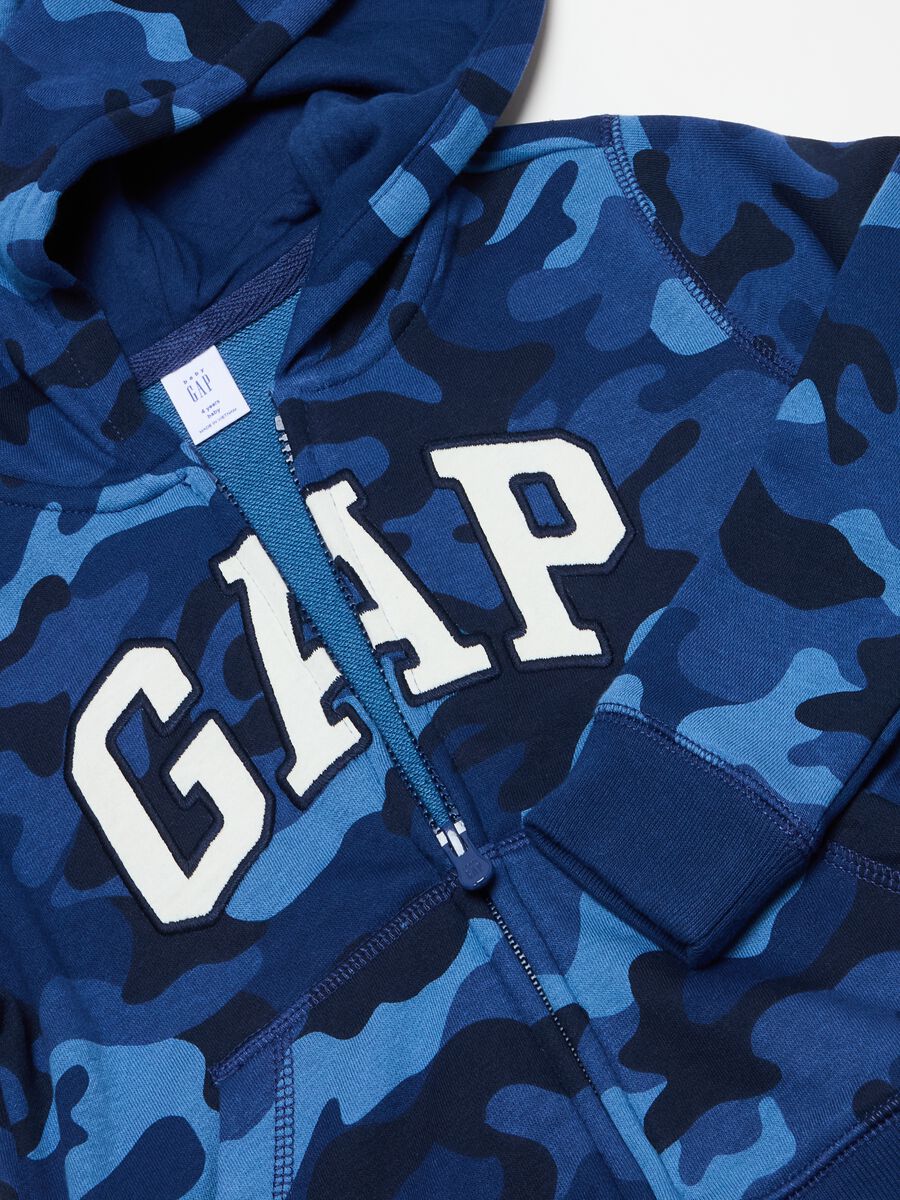 Full-zip con cappuccio camouflage Bimbo_2
