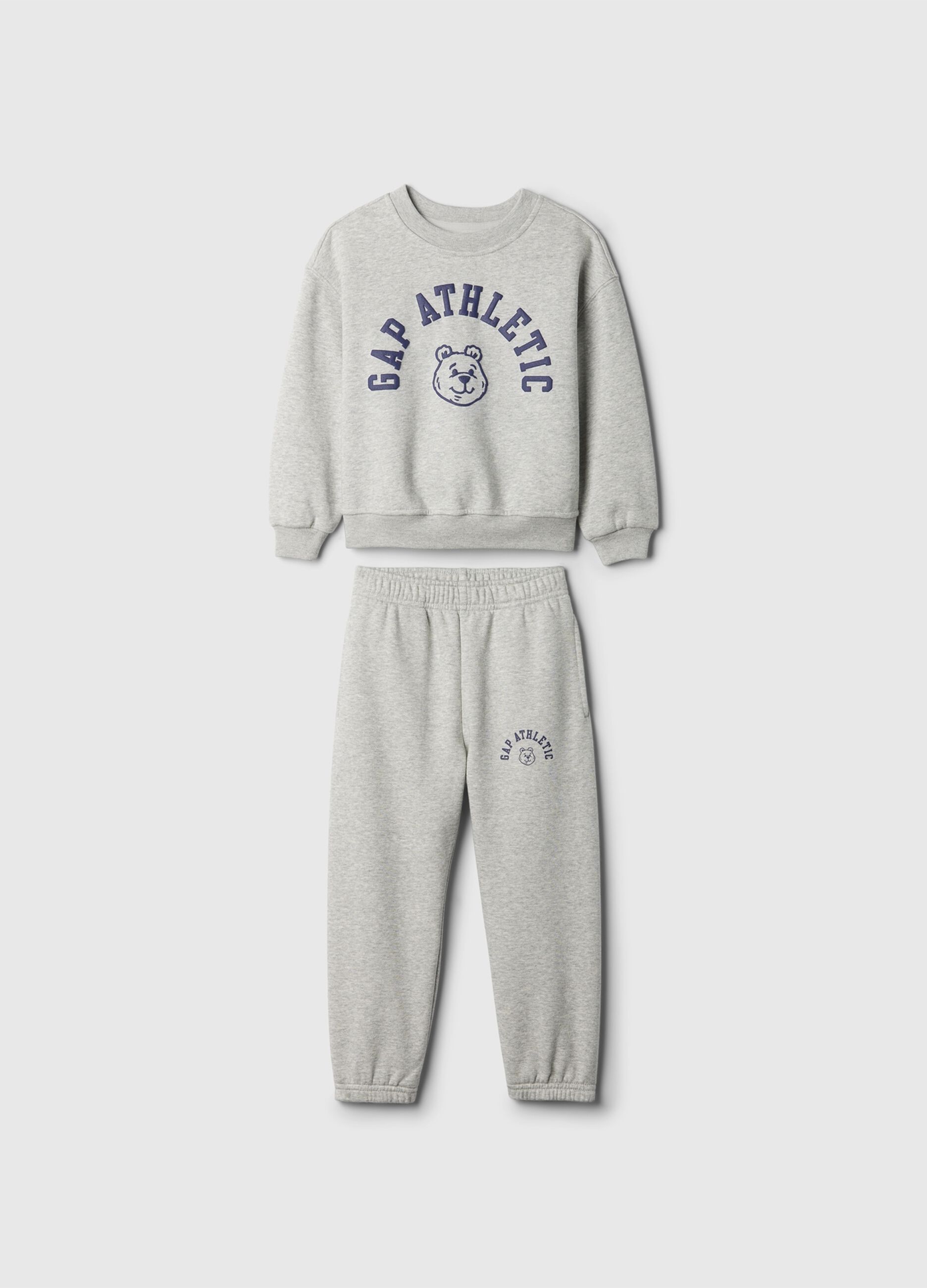 Jogging set with teddy bear and logo print
