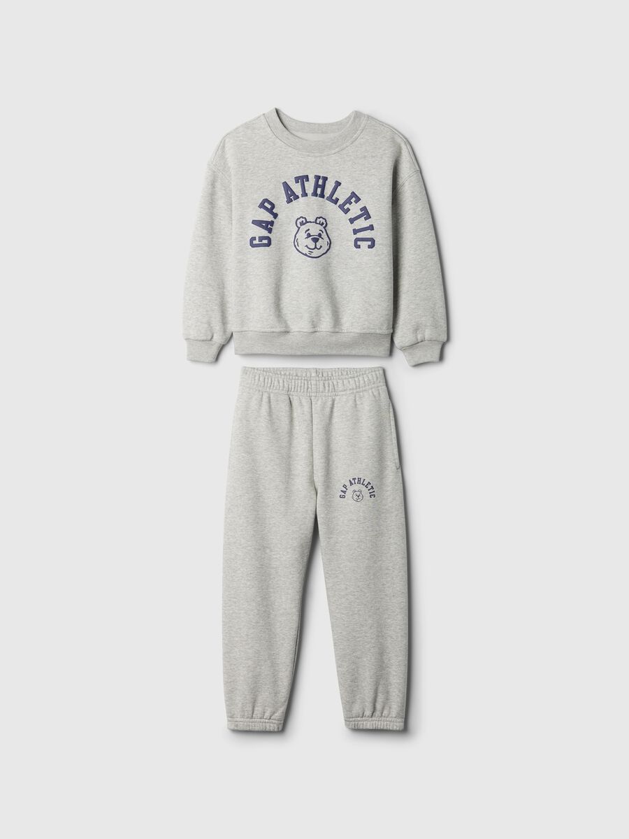 Jogging set con stampa orsetto e logo Bimbo_0