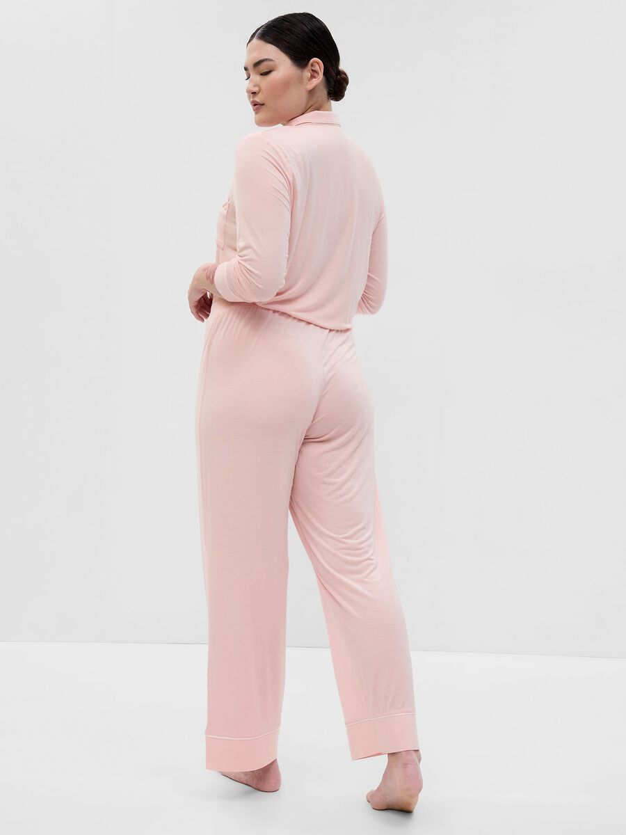 Full-length pyjama bottoms in stretch modal Woman_4