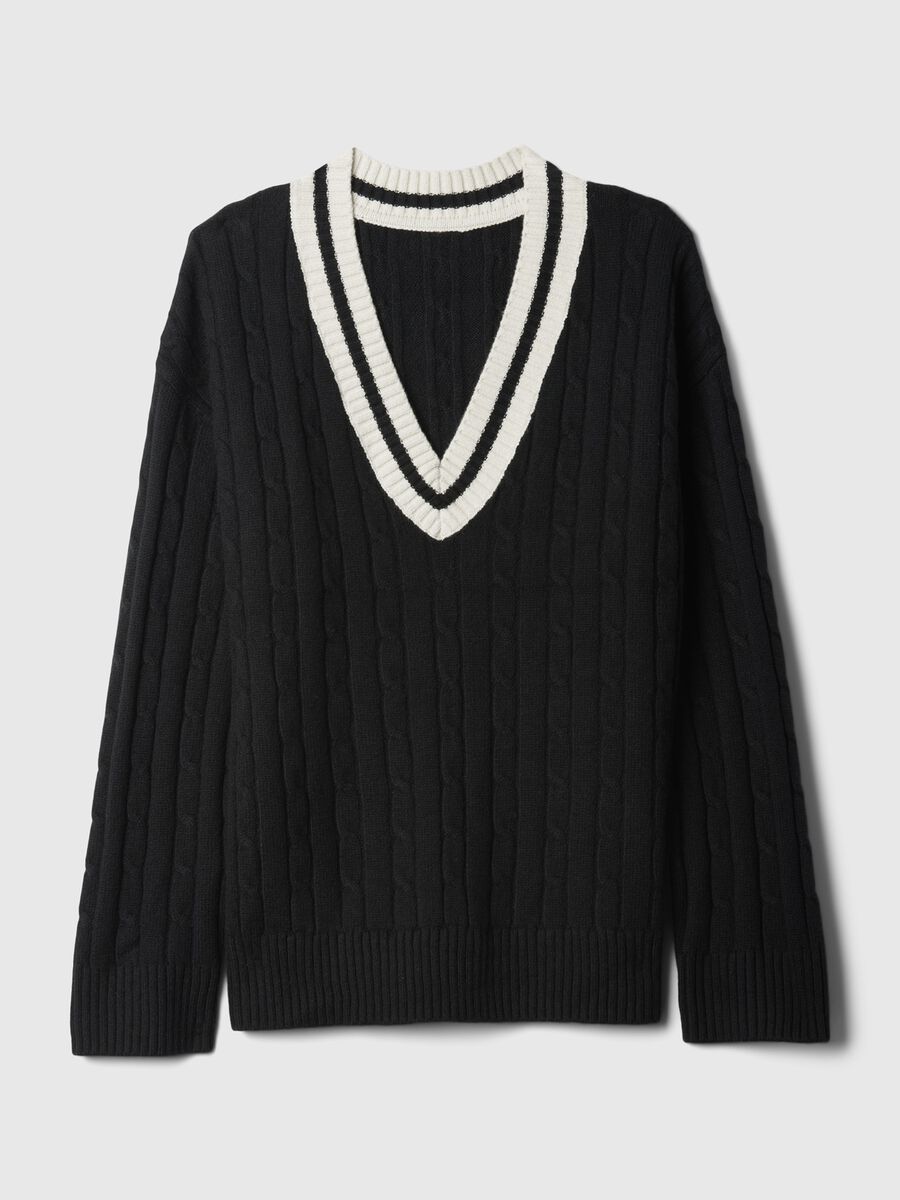 Pullover oversize con profili rigati Donna_4