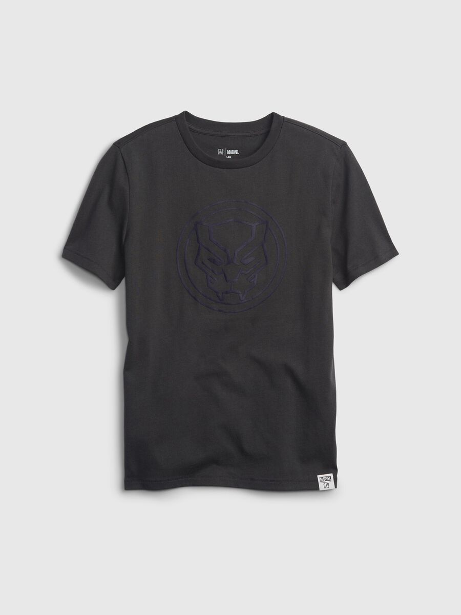 T-shirt in cotone con stampa Black Panther Bambino_0